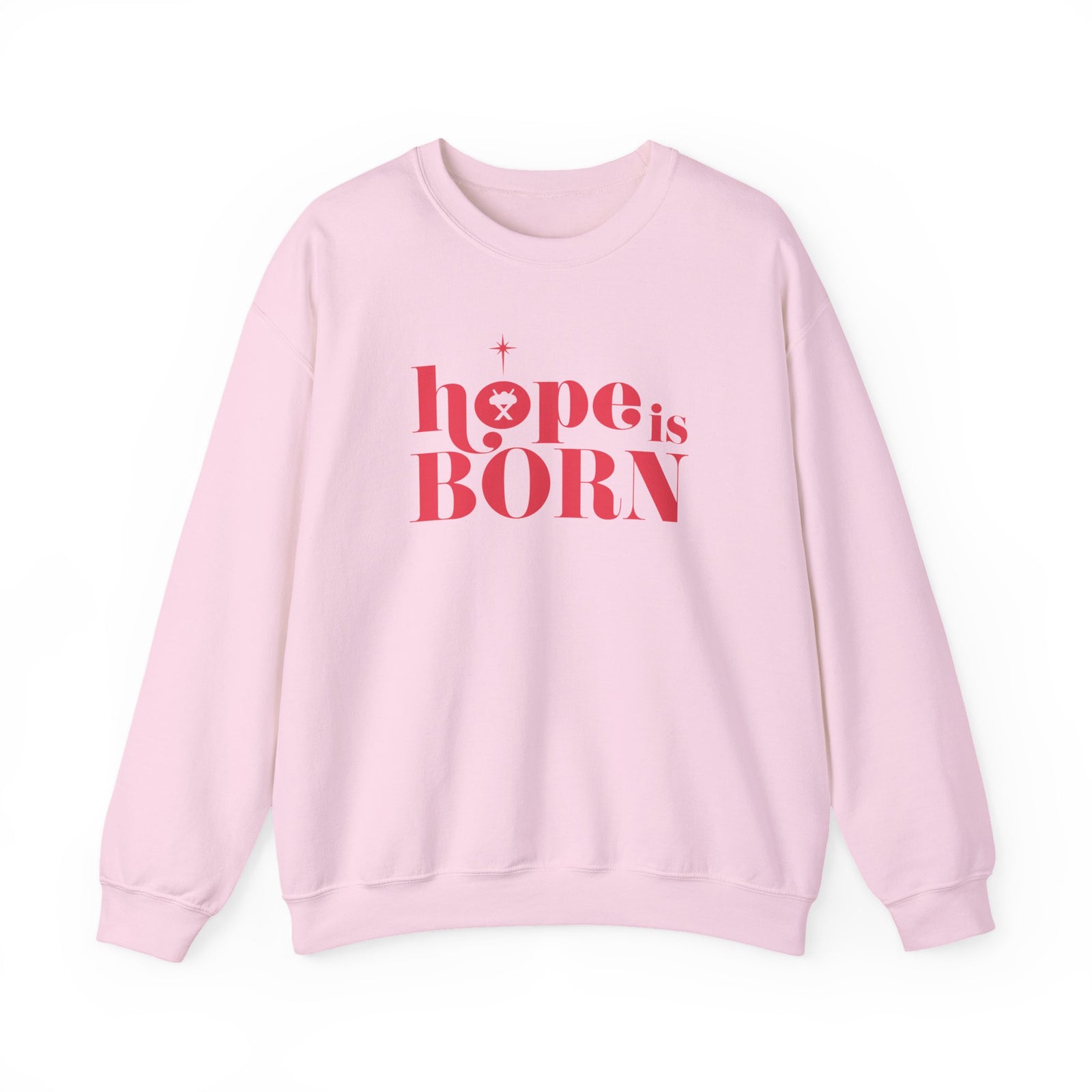 Hope is Born Nativity Christmas Season Crewneck Unisex Sweatshirt