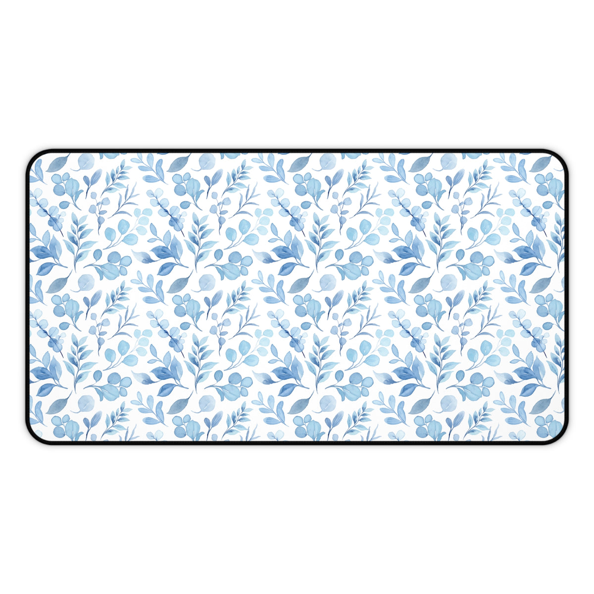 Floral Desk Mat - Elegant Blue Floral Design for Home Office Decor - Sydney So Sweet