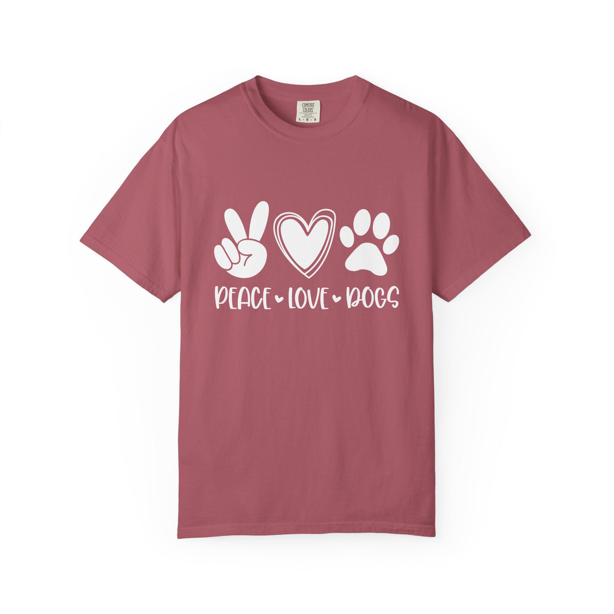 Peace Love Dogs T-Shirt Cute Dog Mom Graphic Tee