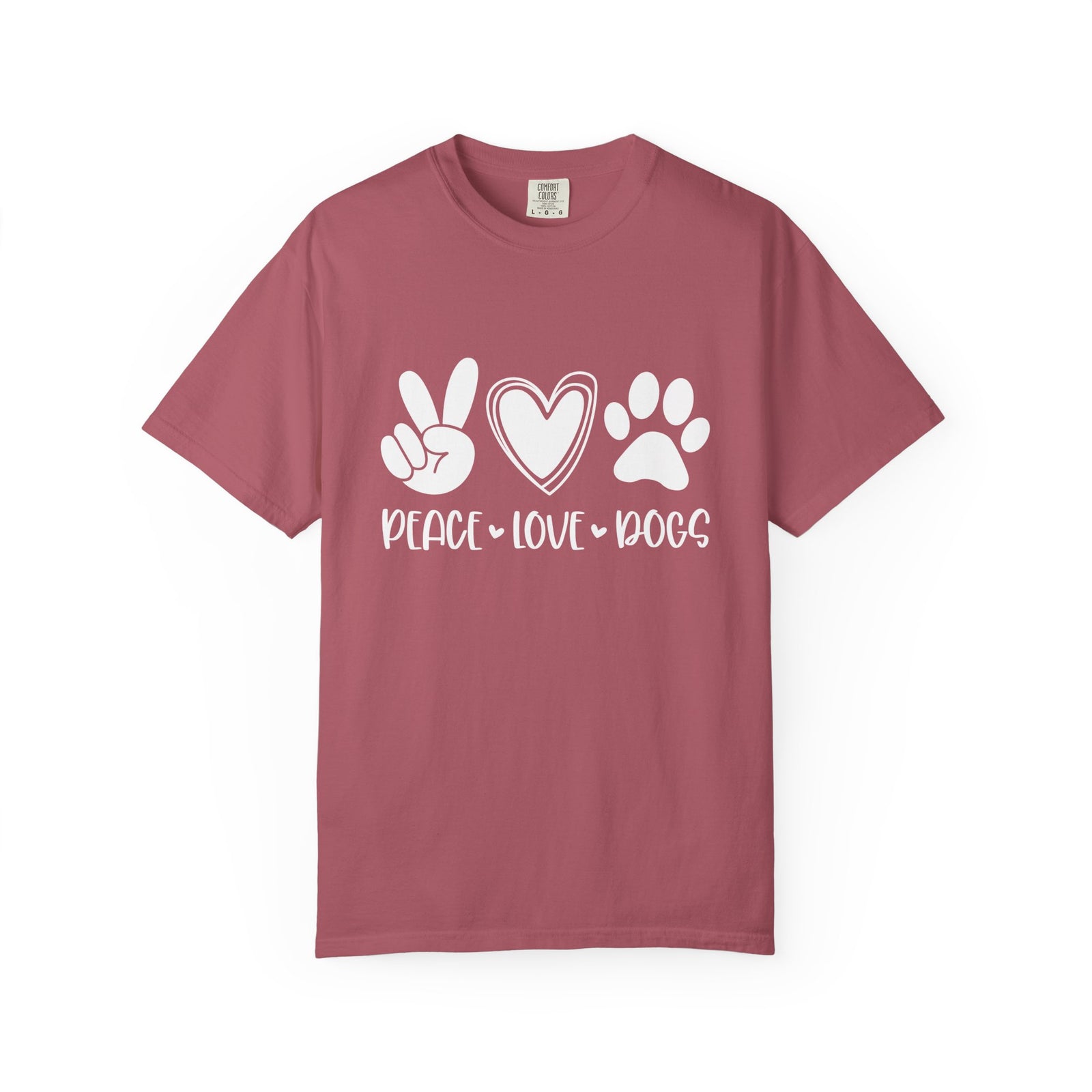 Peace Love Dogs T-Shirt Cute Dog Mom Graphic Tee