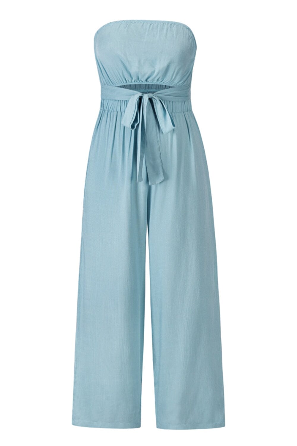 Tied Cutout Tube Wide Leg Jumpsuit - Sydney So Sweet