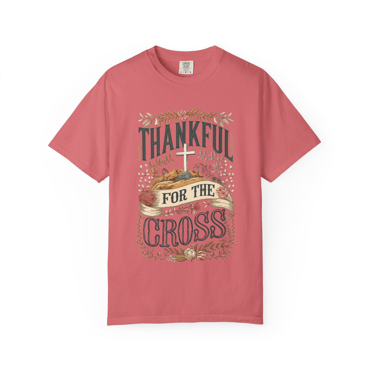 Thankful for the Cross Christian T-Shirt Faith & Gratitude Graphic Tee