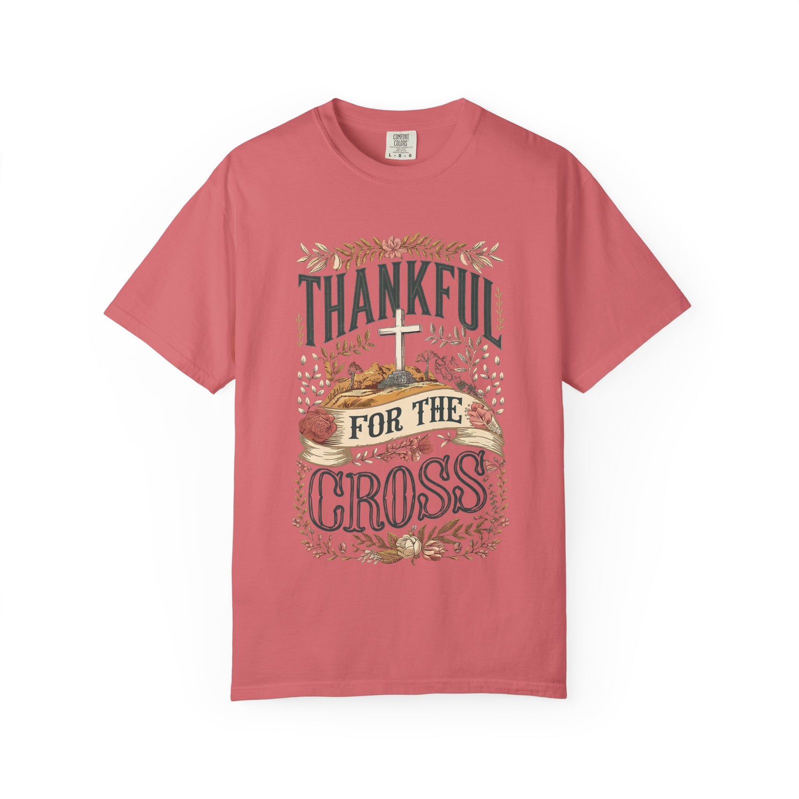 Thankful for the Cross Christian T-Shirt Faith & Gratitude Graphic Tee