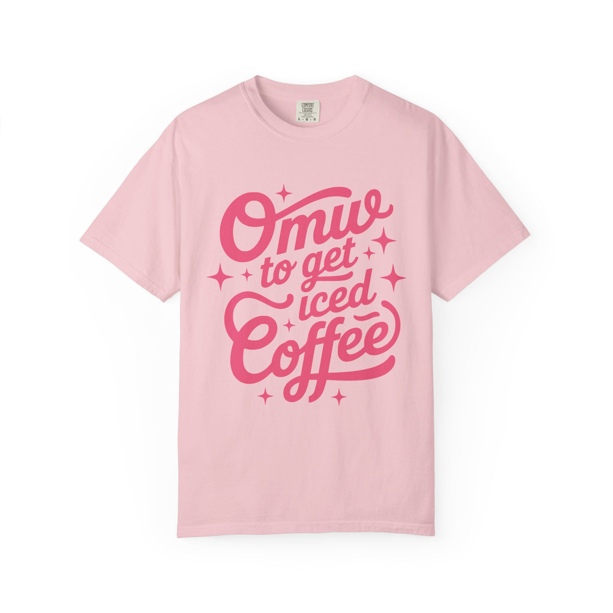On My Way to Get Iced Coffee T-Shirt Cute Retro Script Coffee Graphic Tee