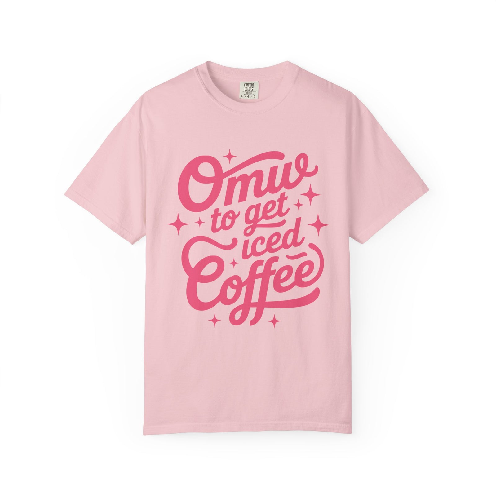 On My Way to Get Iced Coffee T-Shirt Cute Retro Script Coffee Graphic Tee