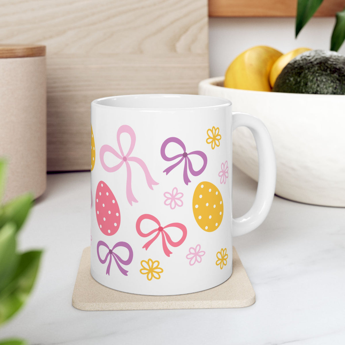 Easter Bows Cute Ceramic Mug Coffee Cup (11oz & 15oz)