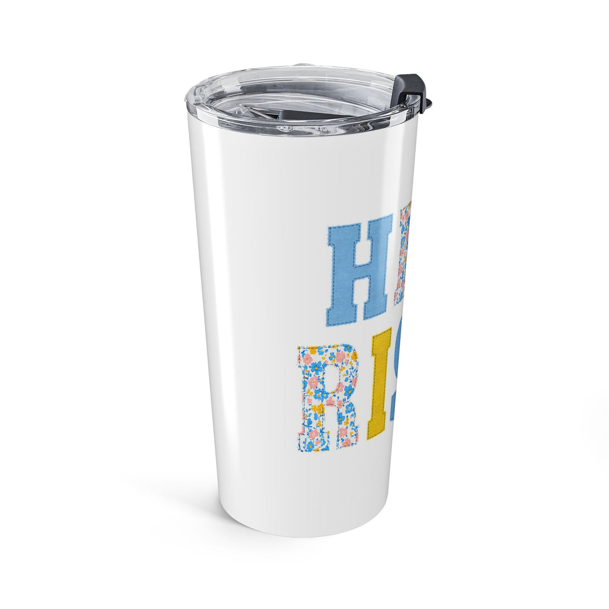 He is Risen Cross Floral Patchwork Easter 20oz Tumbler Christian Travel Mug