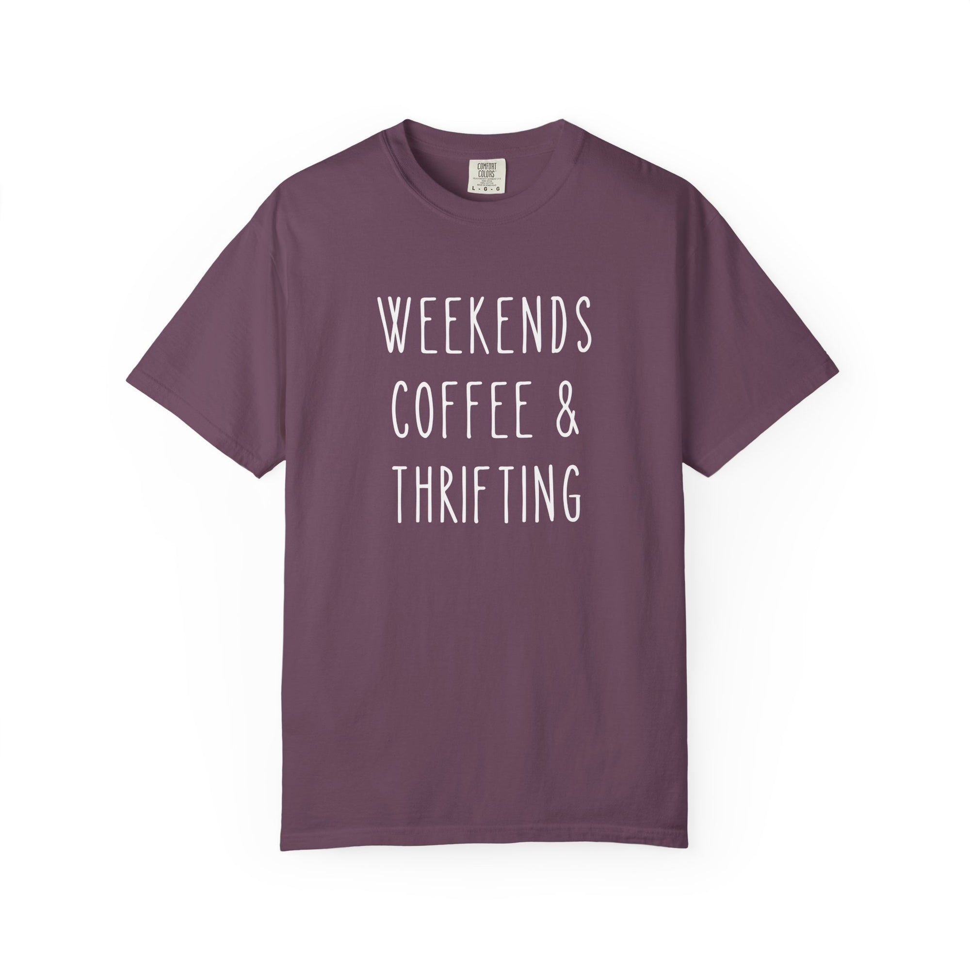 Weekends Coffee & Thrifting T-Shirt Graphic Unisex Tee - Sydney So Sweet