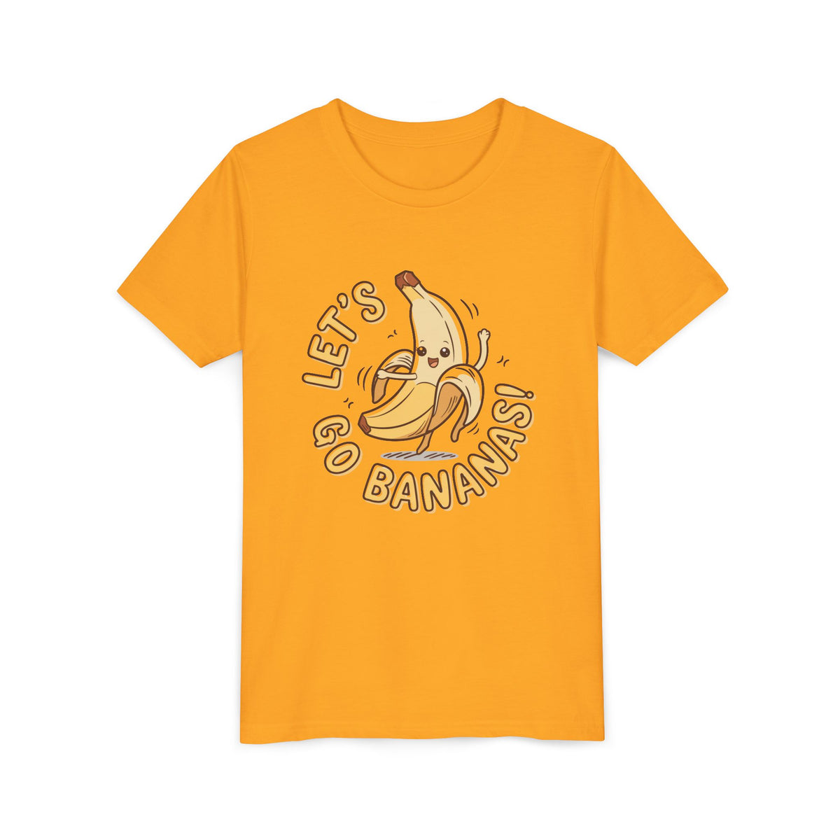 Lets Go Bananas Kids T-Shirt Cute Dancing Kawaii Banana Graphic Tee