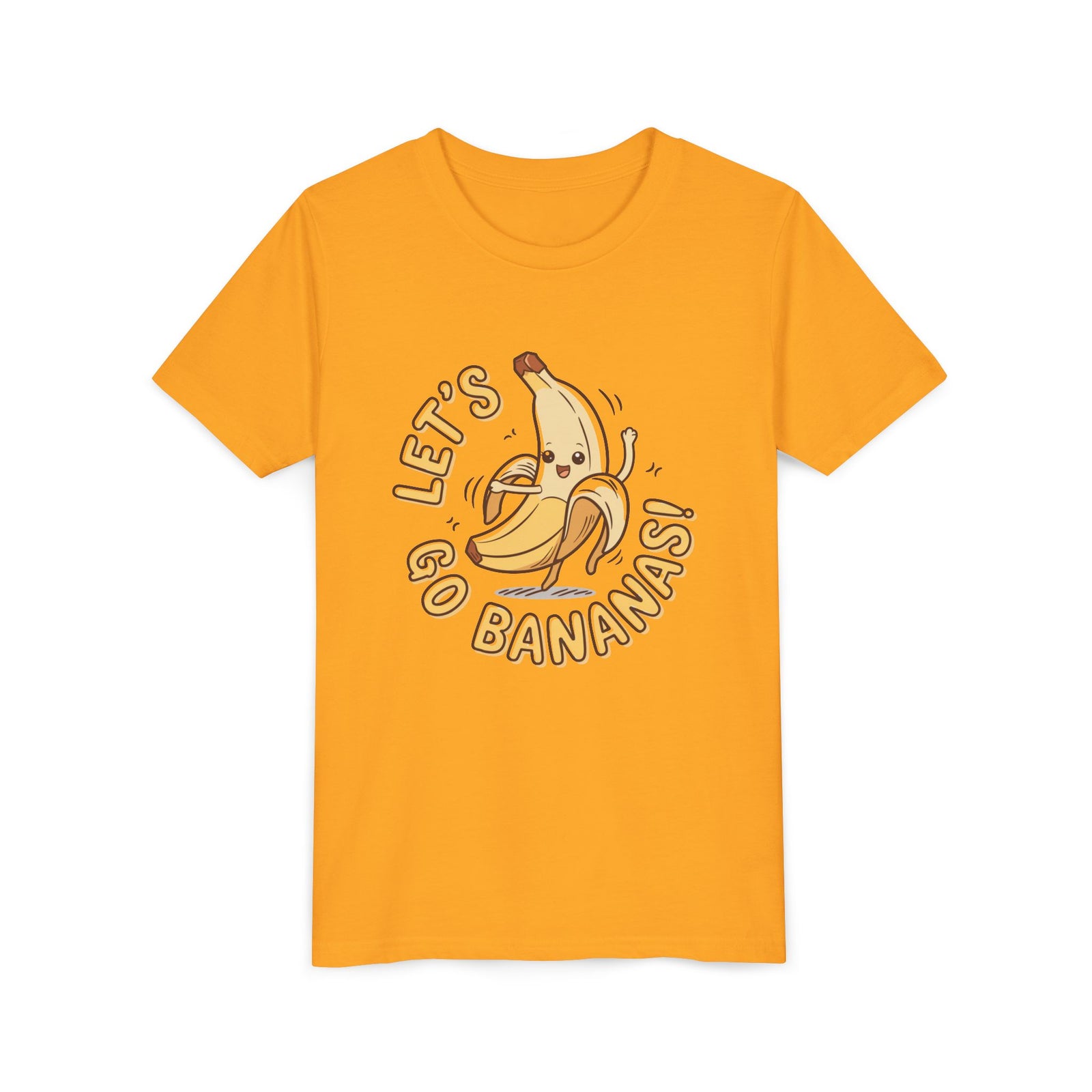 Lets Go Bananas Kids T-Shirt Cute Dancing Kawaii Banana Graphic Tee
