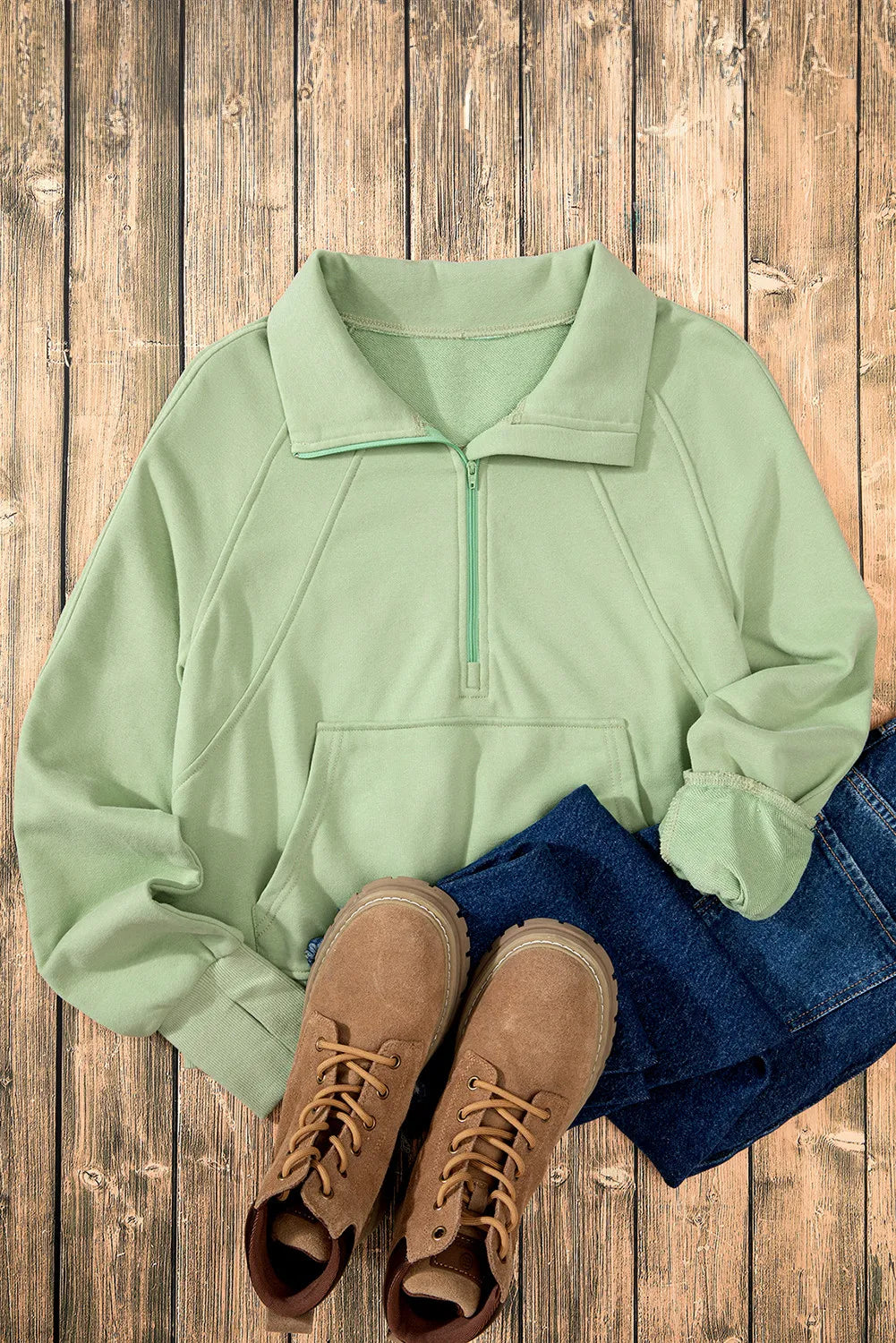 Half Zip Long Sleeve Sweatshirt - Sydney So Sweet