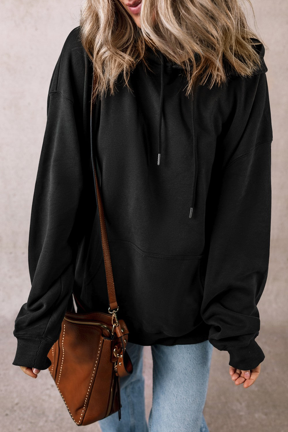 Drawstring Pocketed Long Sleeve Hoodie - Sydney So Sweet