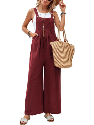 Full Size Square Neck Wide Strap Overalls - Sydney So Sweet