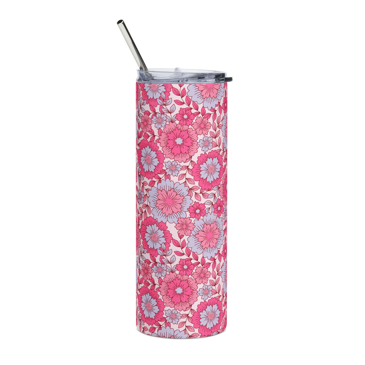 Coquette Pink Daisy Bloom 20oz Floral Stainless Steel Tumbler Insulated Travel Cup