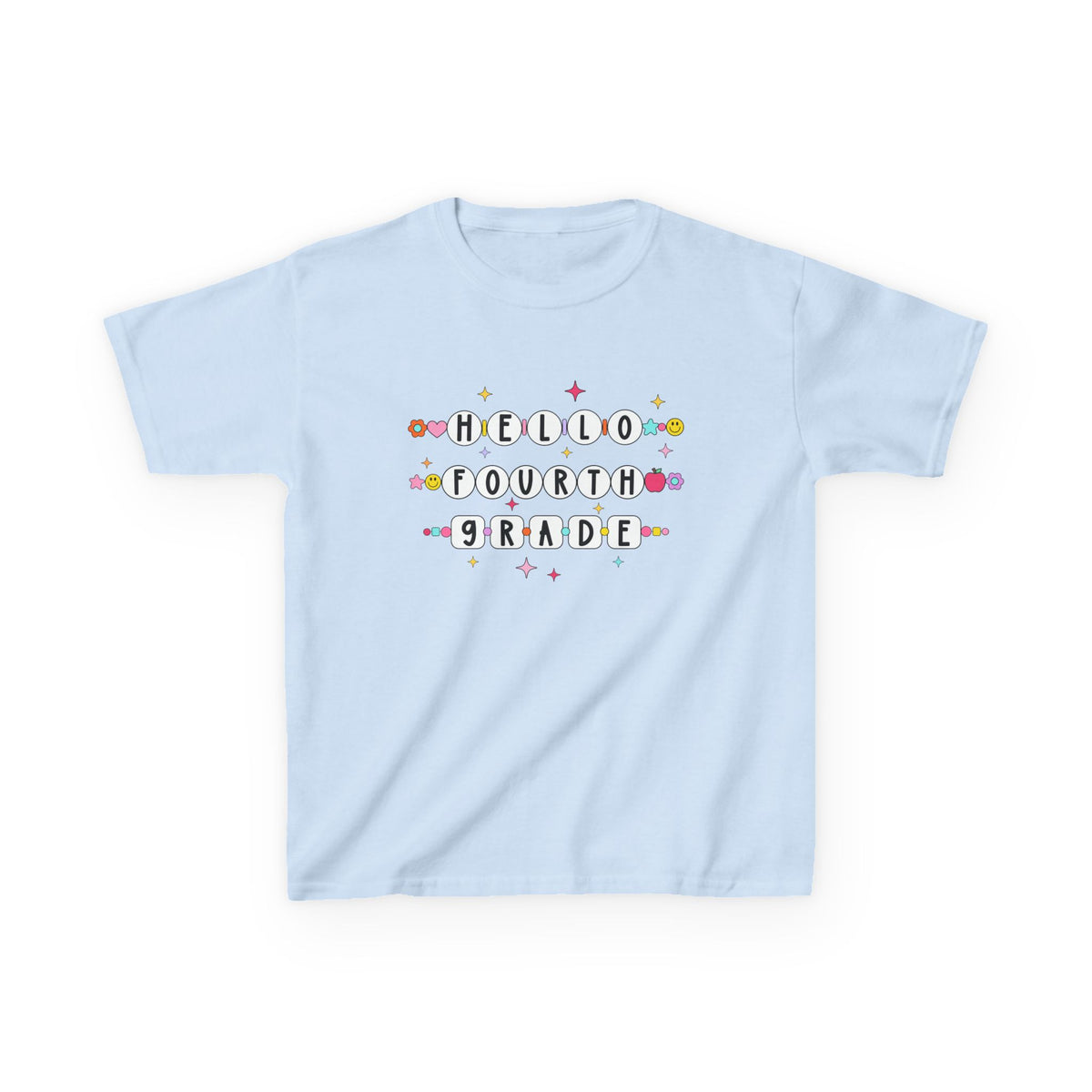 Friendship Bracelets Hello Fourth Grade Kids Tee Cute 4th Grade Back to School T-Shirt