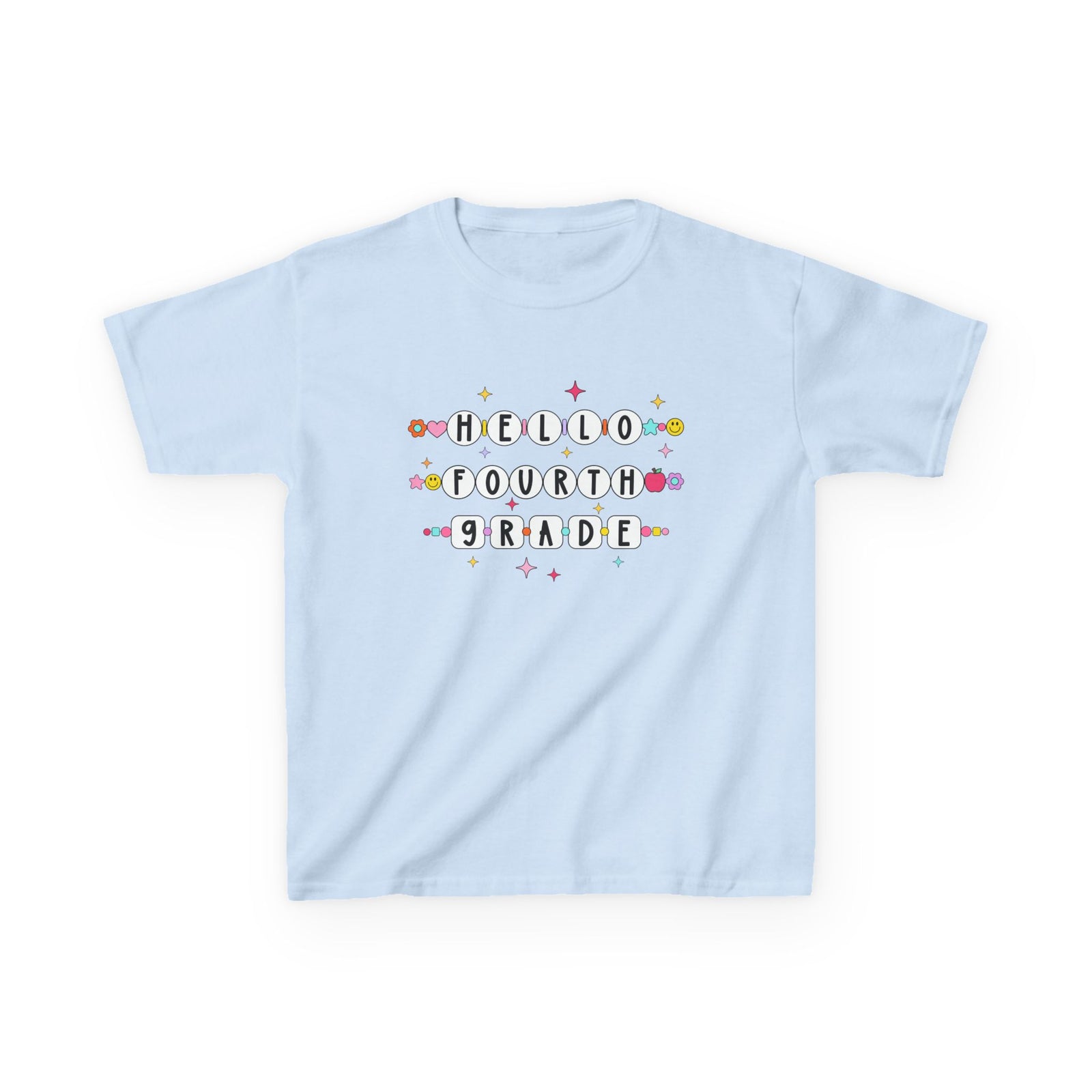 Friendship Bracelets Hello Fourth Grade Kids Tee Cute 4th Grade Back to School T-Shirt
