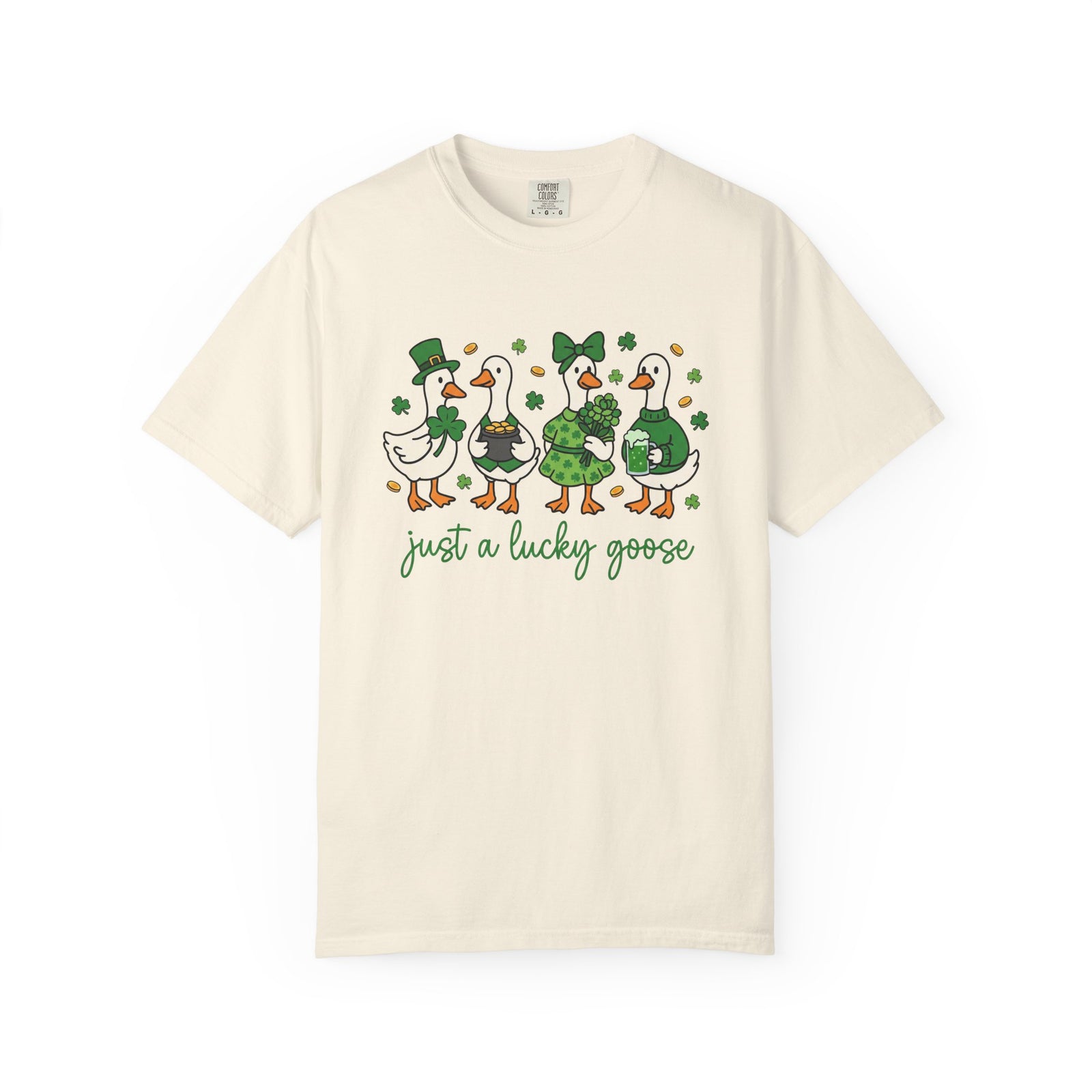 Just a Lucky Goose St. Patrick's Day Graphic T-Shirt Unisex Short Sleeve Tee