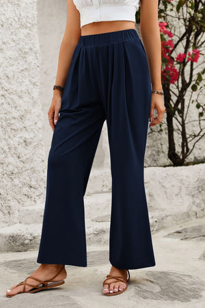 Elastic Waist Wide Leg Pants - Sydney So Sweet