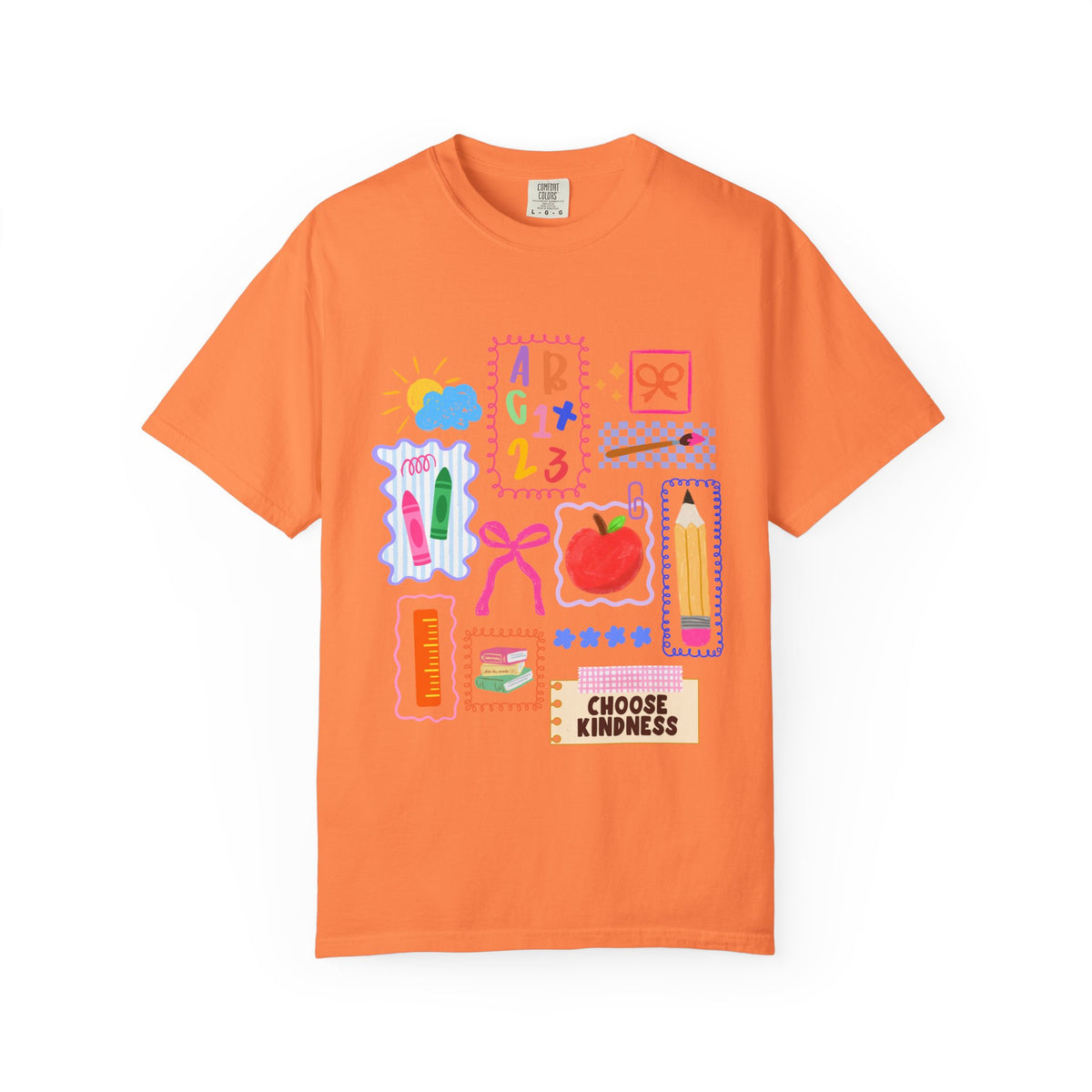 Choose Kindness Coquette Doodles Bow Graphic Teacher Tee Back to School T-Shirt