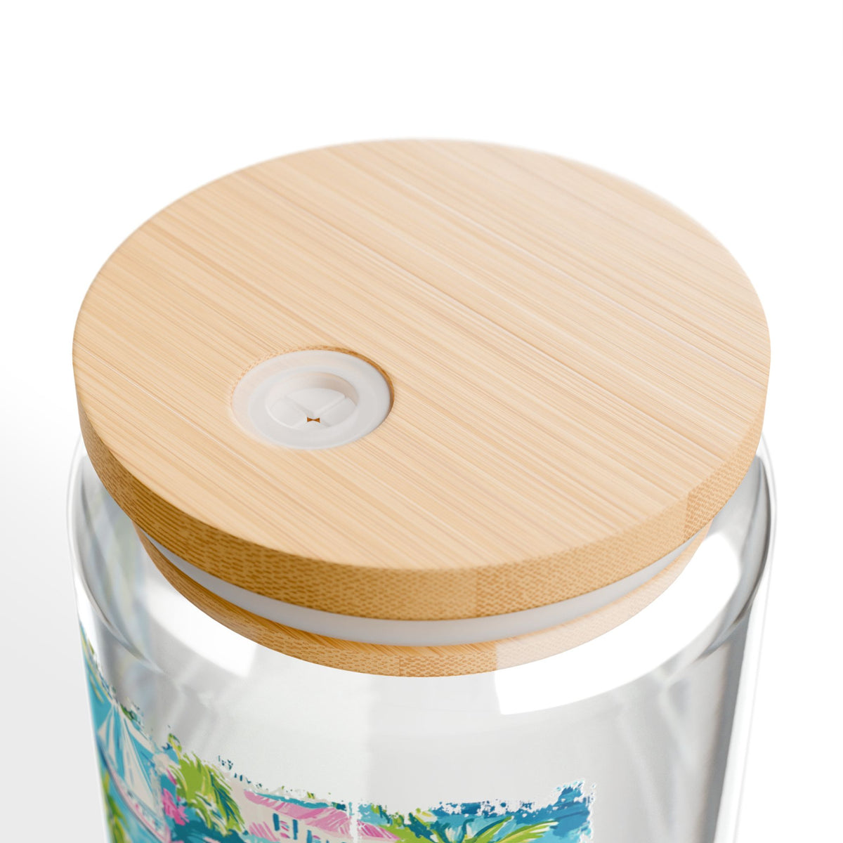 Salty Soul Tropical Beach Sipper Glass 16oz Reusable Drink Jar with Lid & Straw