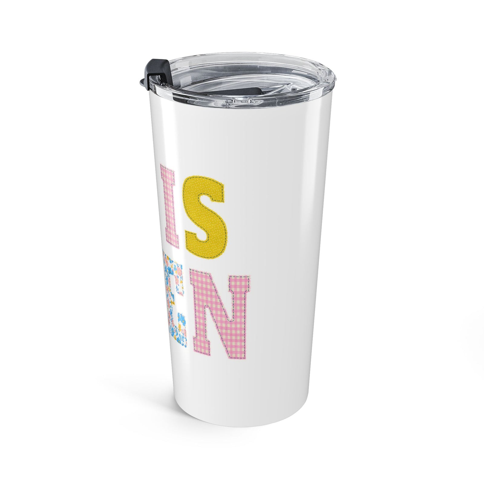 He is Risen Cross Floral Patchwork Easter 20oz Tumbler Christian Travel Mug