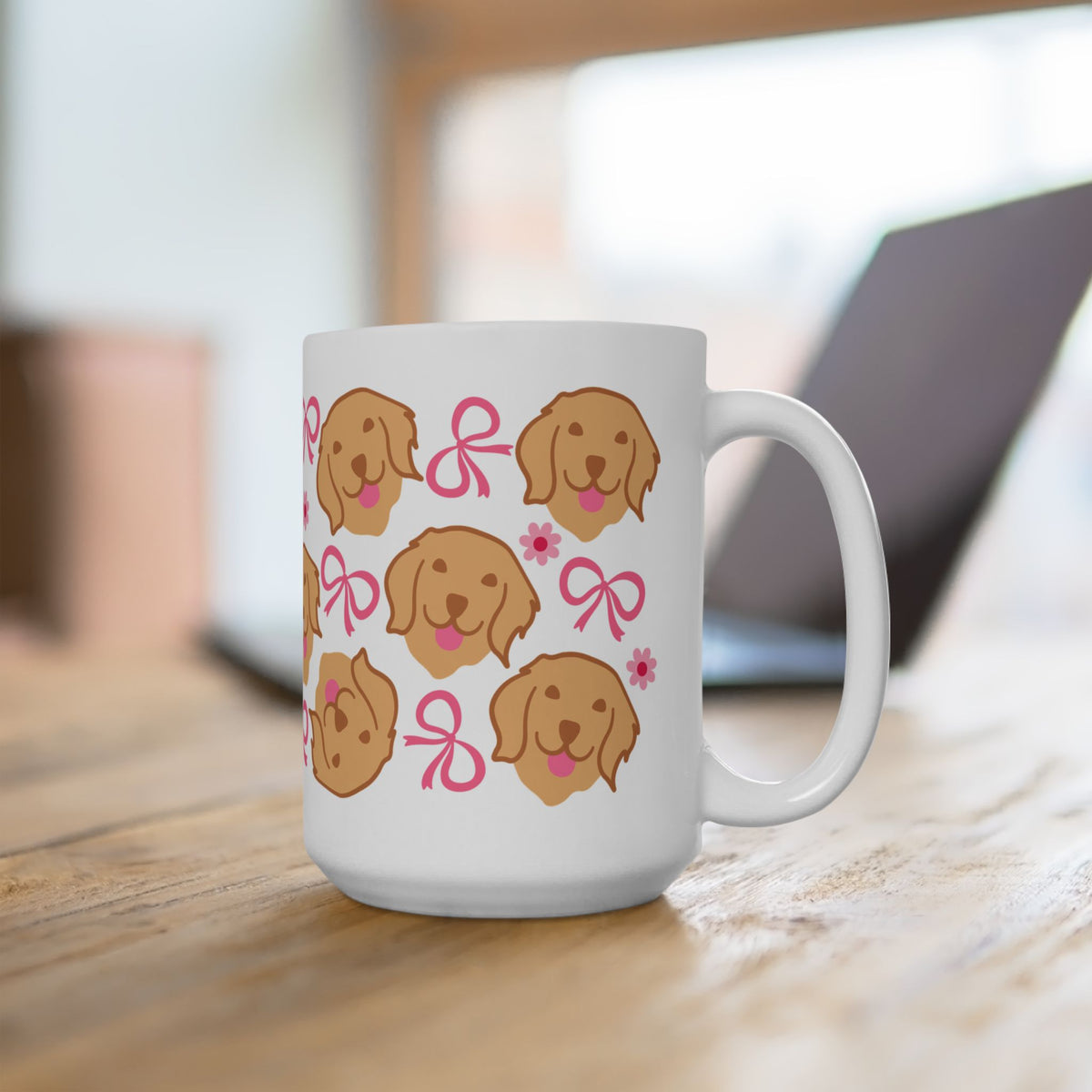 Bows & Dogs Cute Mug Coffee Cup (11oz & 15oz) - Sydney So Sweet