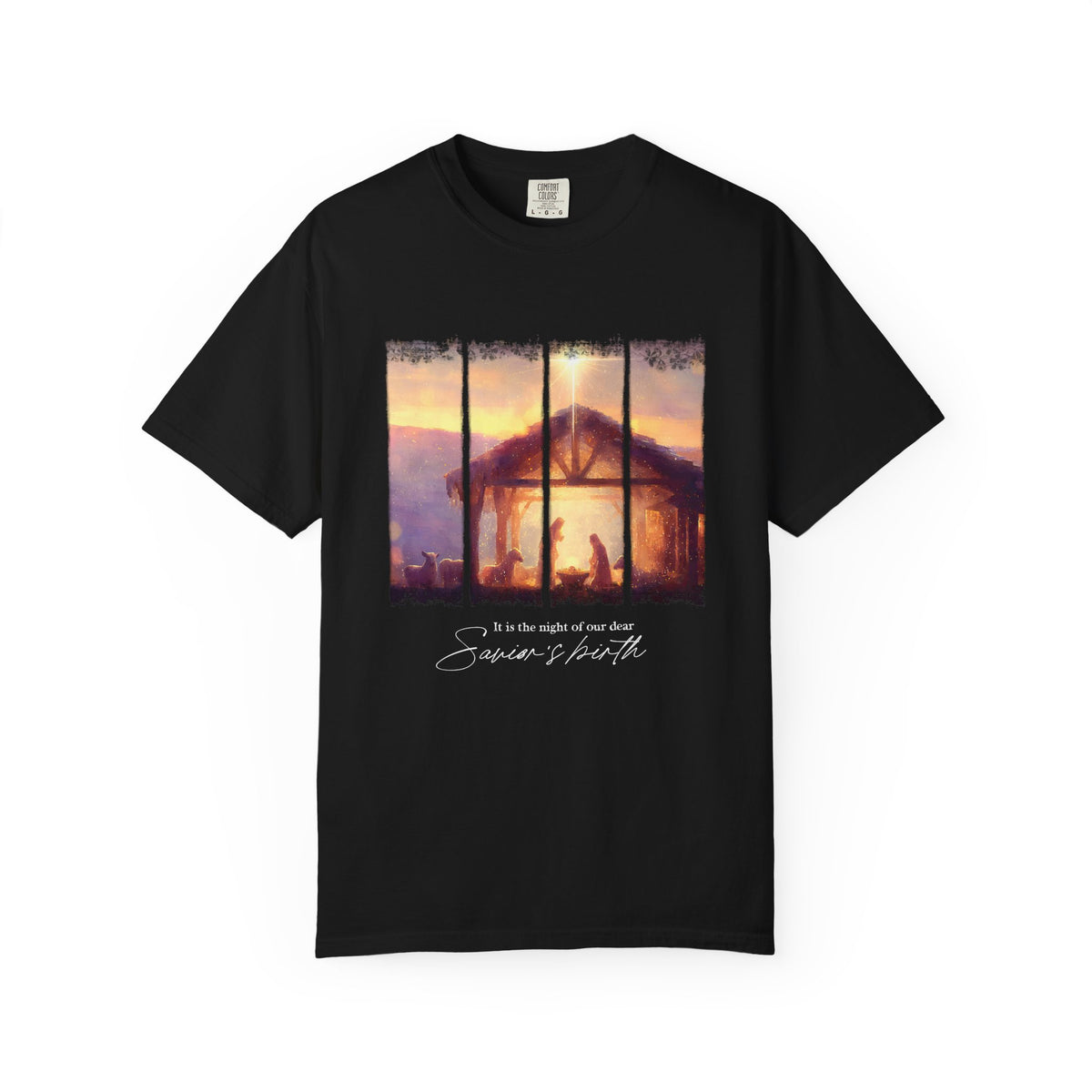 The Night of our Dear Savior's Birth Christmas T-Shirt Christian Graphic Tee