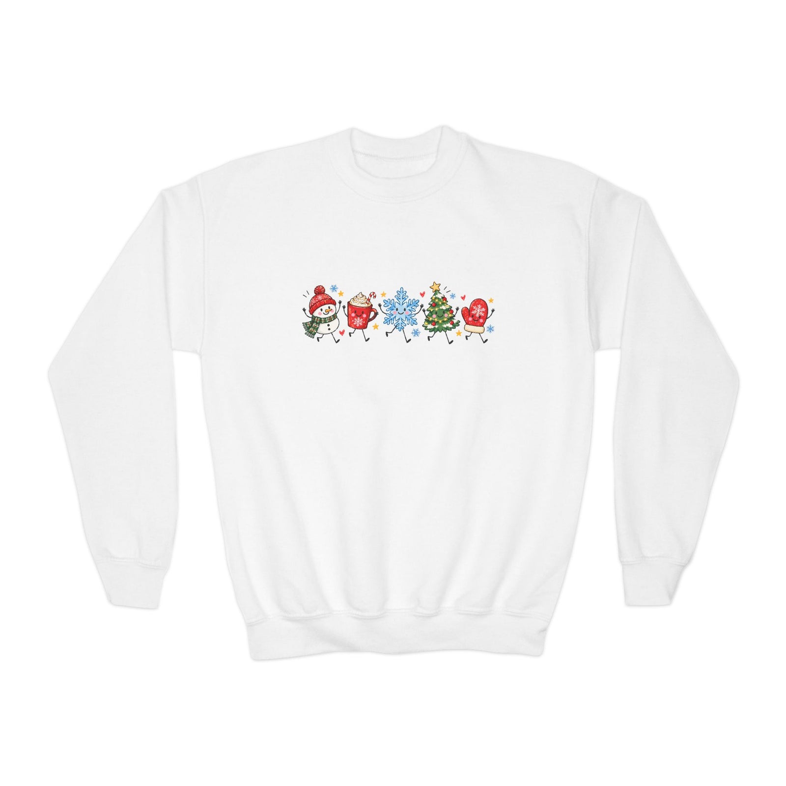 Winter Doodles Christmas Crewneck Youth Sweatshirt