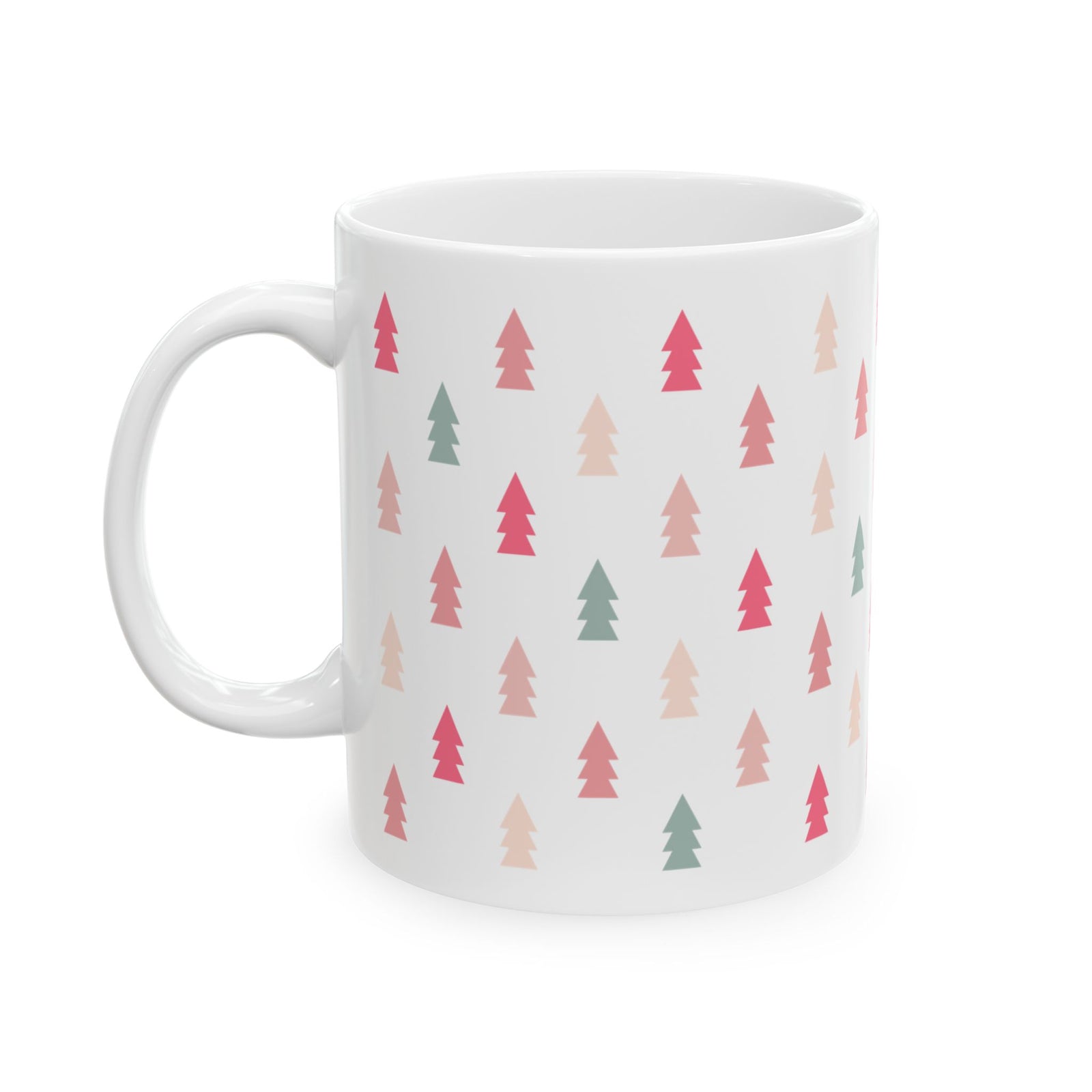 Mini Christmas Trees Ceramic Mug Coffee Cup (11oz & 15oz)