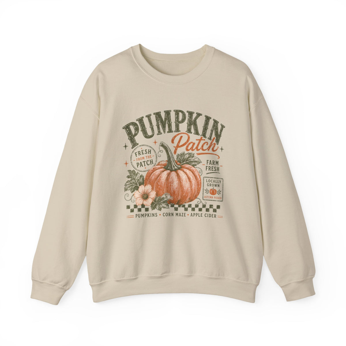 Pumpkin Patch Sweatshirt Vintage Fall Pumpkin Farm Crewneck Pullover