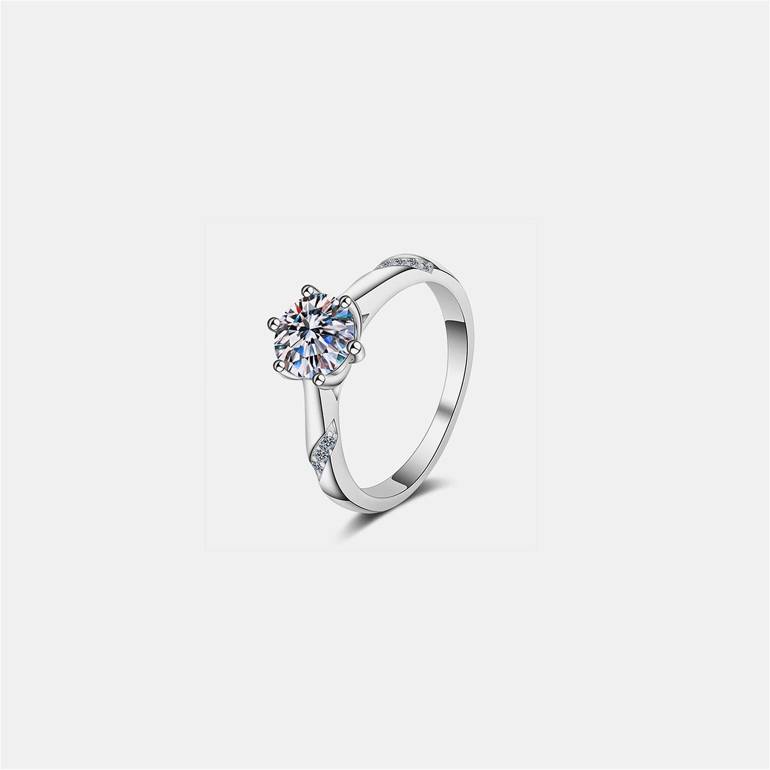 1 Carat Moissanite 925 Sterling Silver Ring - Sydney So Sweet