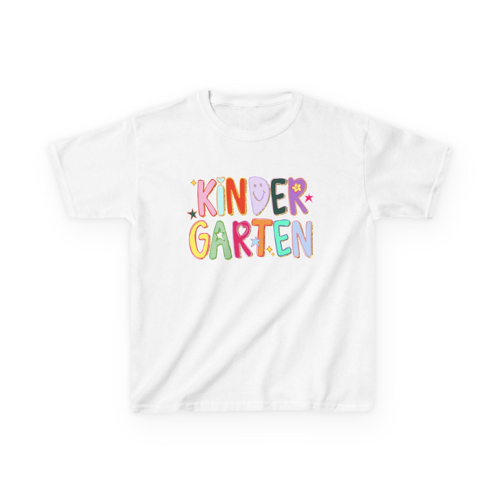 Kindergarten Kids T-Shirt Cute & Colorful Back to School Grade K Tee