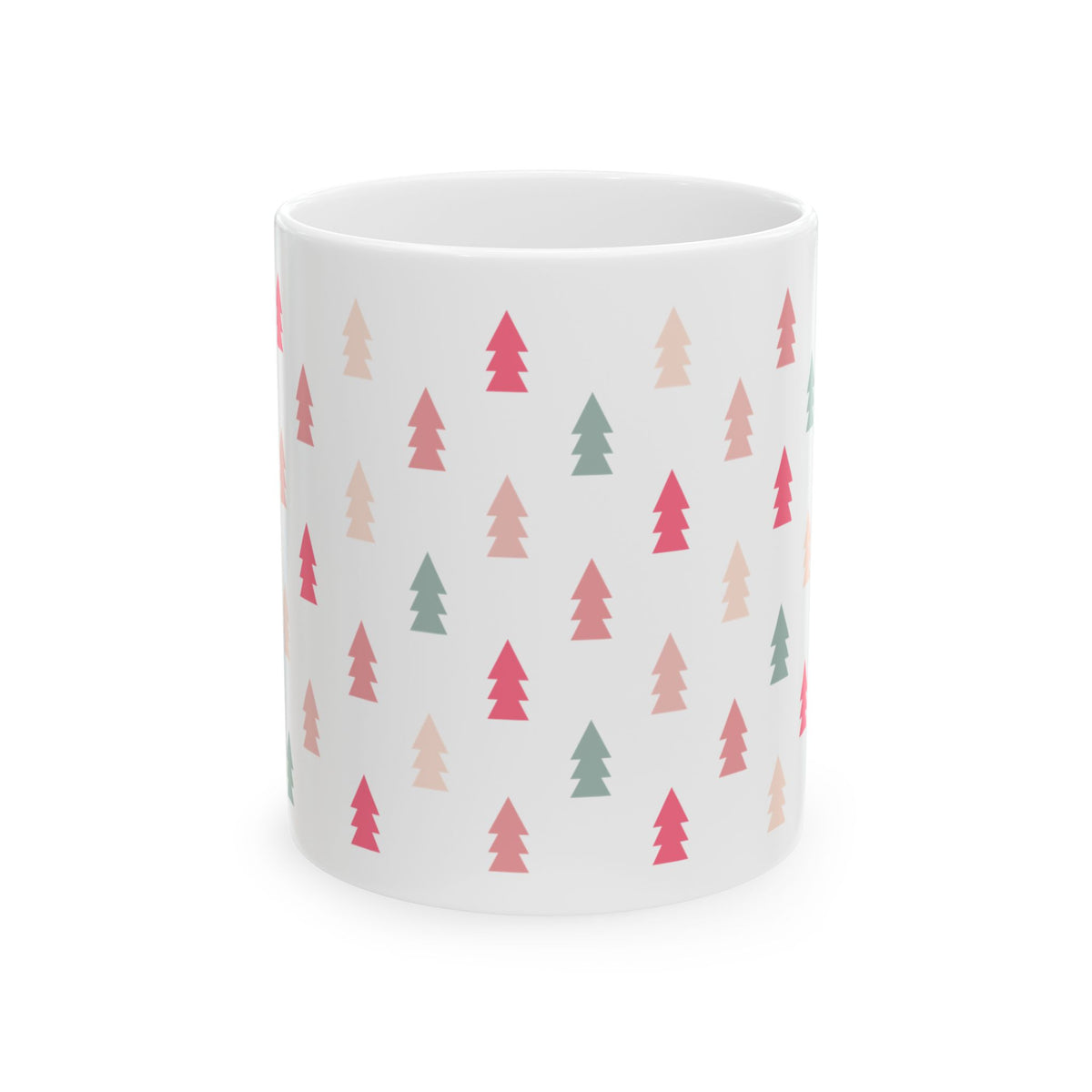 Mini Christmas Trees Ceramic Mug Coffee Cup (11oz & 15oz)