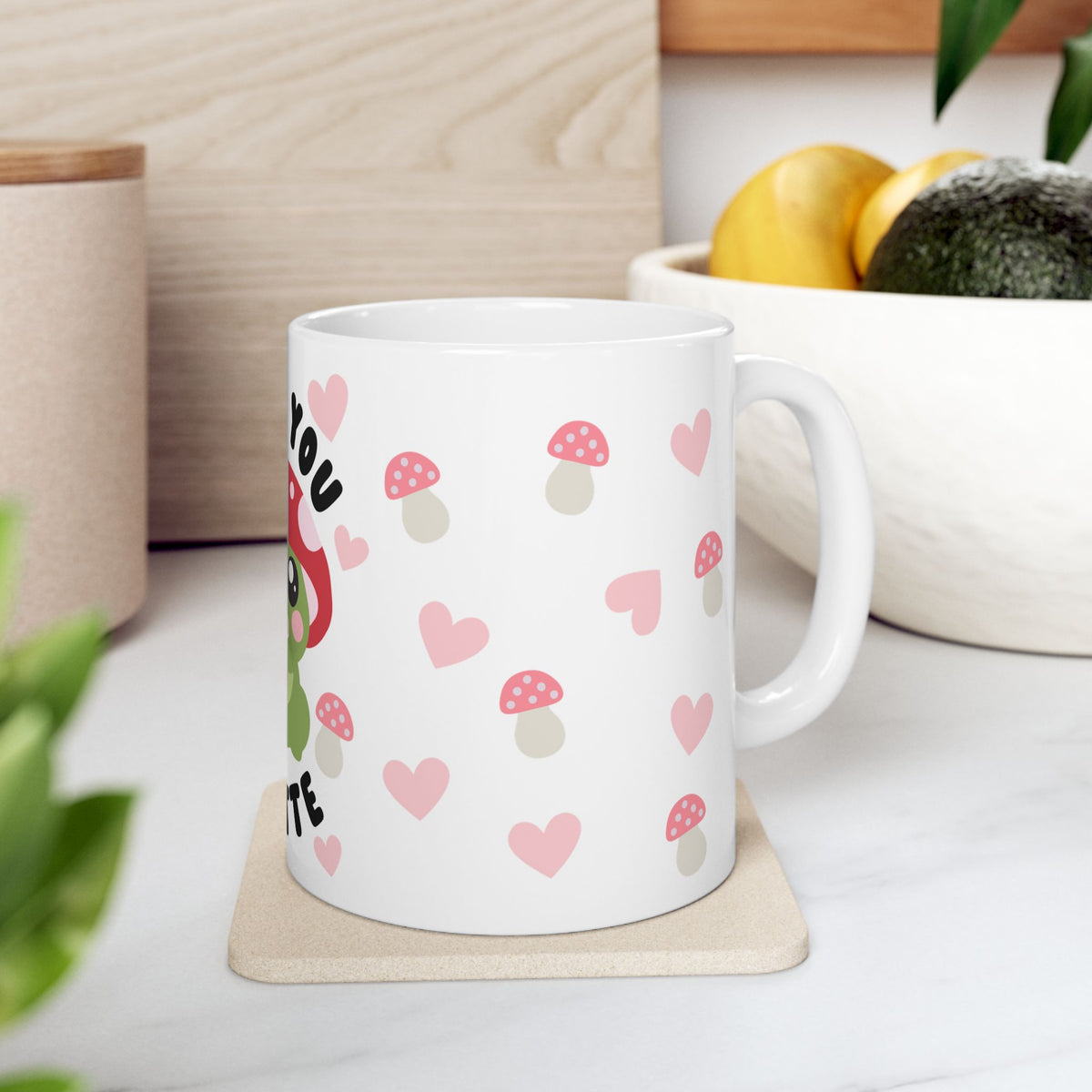 Love You a Latte Mushroom Mug — Cute Valentine’s Day Coffee Cup (11oz & 15oz) - Sydney So Sweet