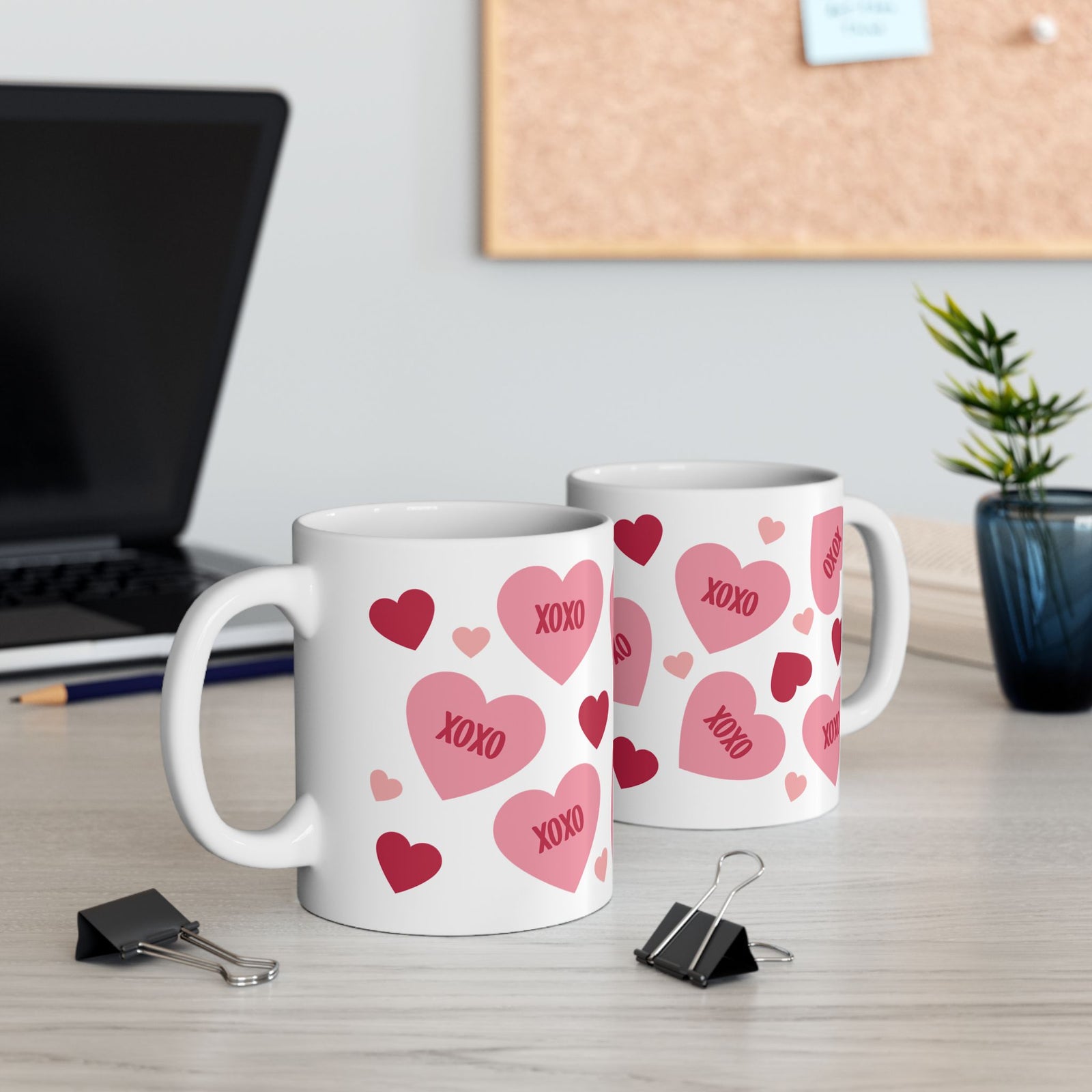 XOXO Hearts Mug — Cute Valentine’s Day Coffee Cup (11oz & 15oz) - Sydney So Sweet