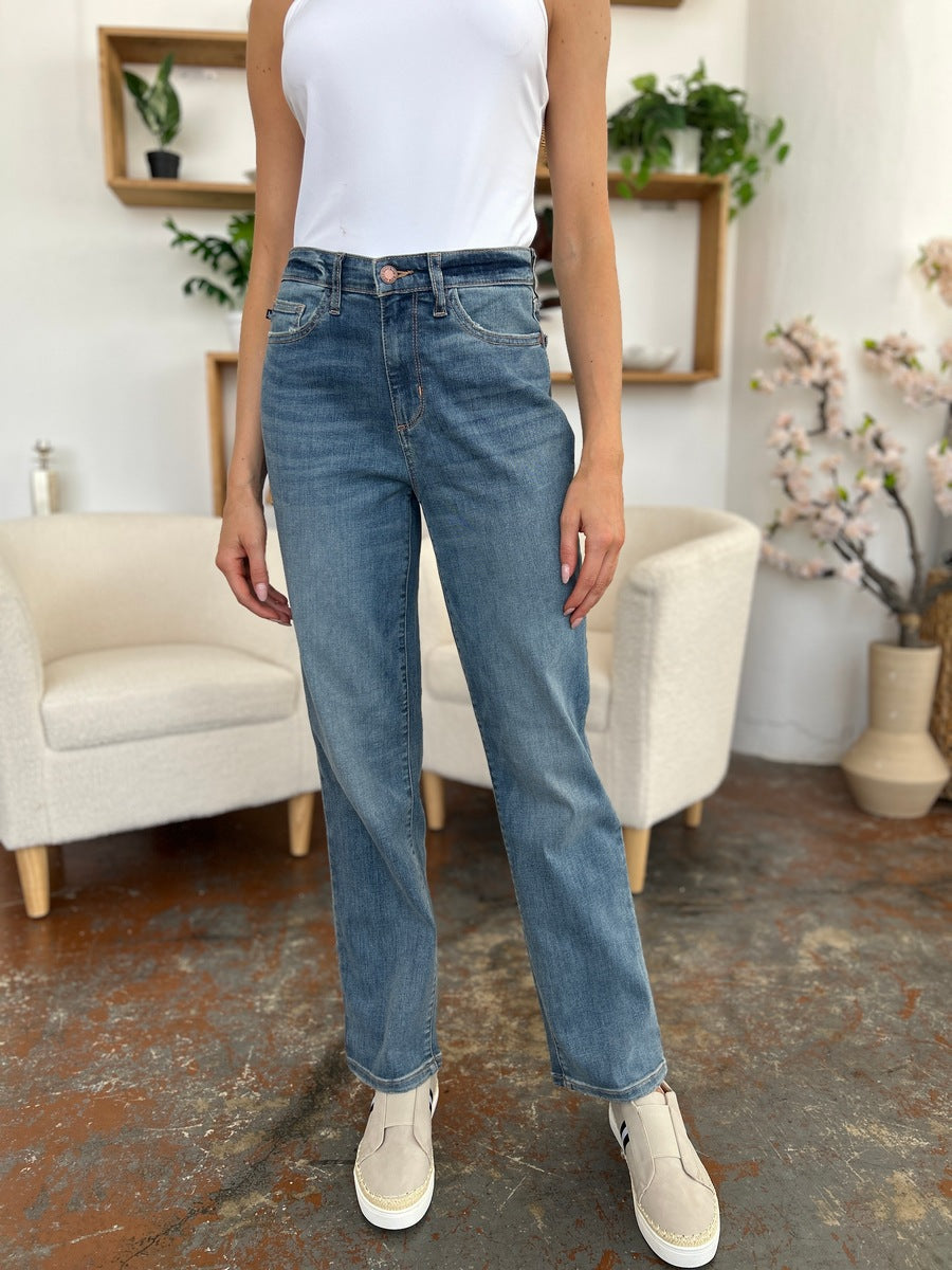 Judy Blue Full Size High Waist Straight Jeans - Sydney So Sweet