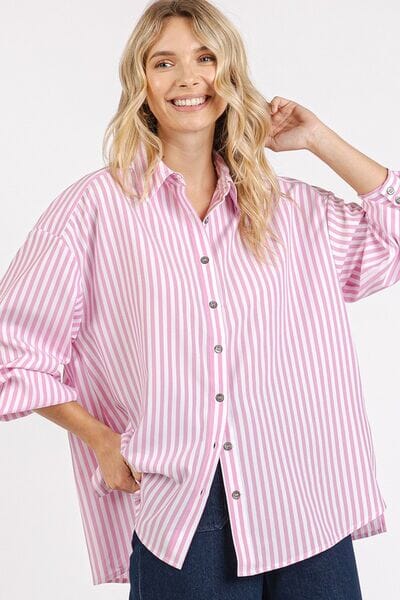 Mittoshop Button Down Striped Long Sleeve Shirt - Sydney So Sweet