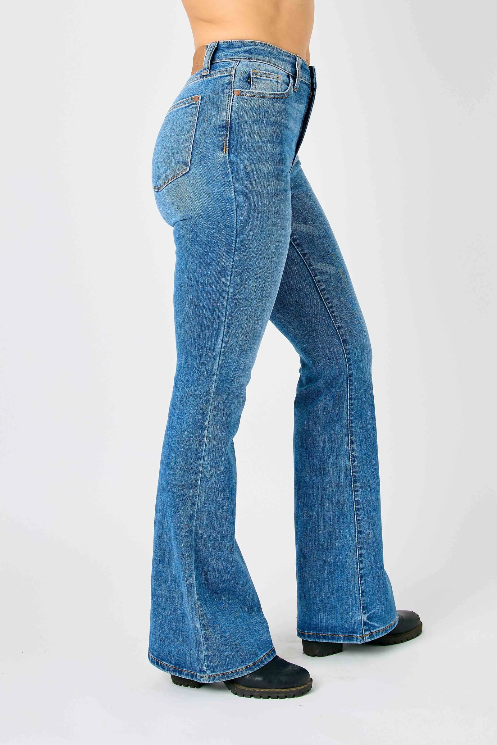 Judy Blue Full Size Hw Classic Flare Jeans Plus Size - Sydney So Sweet