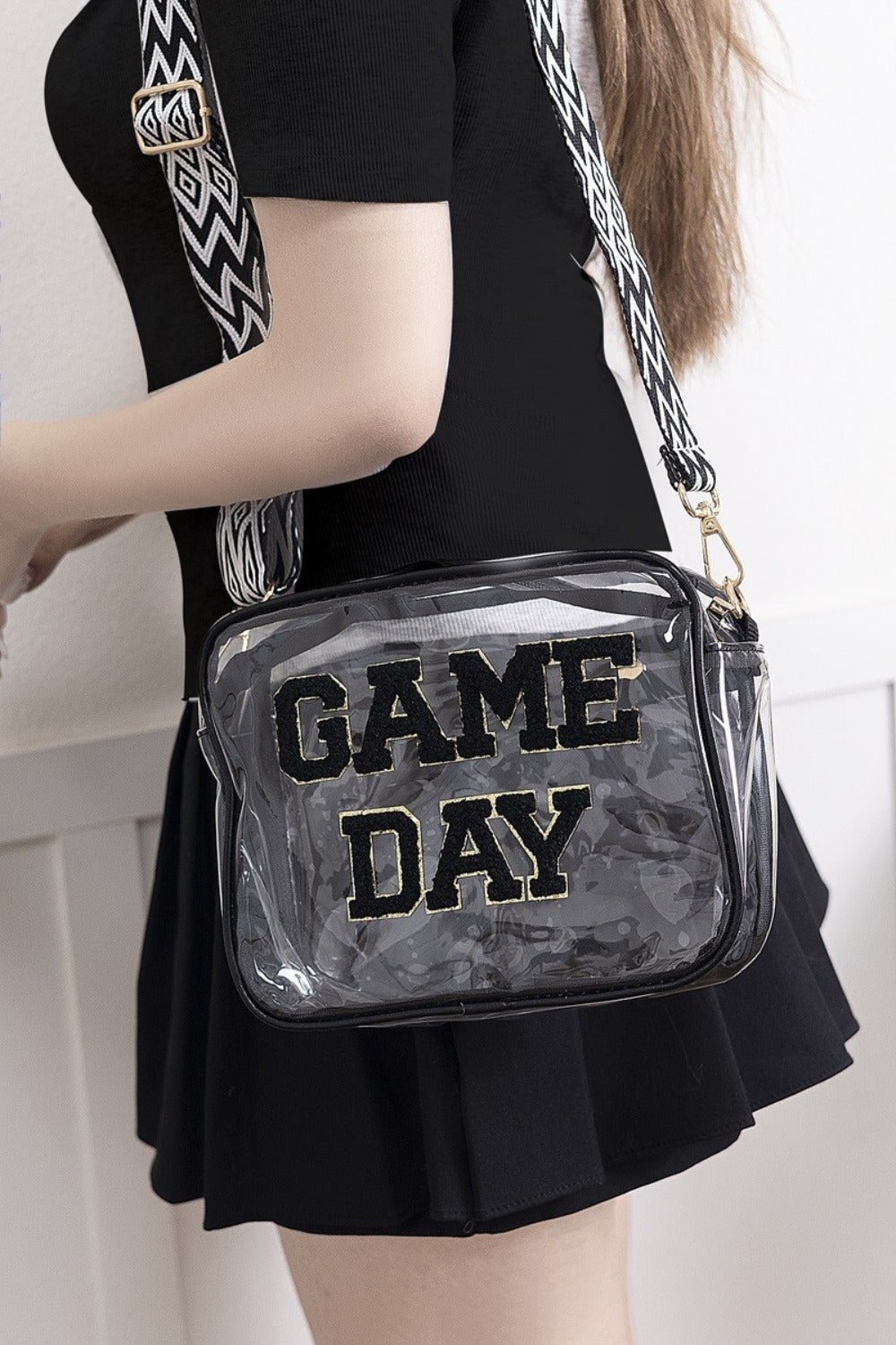 Zenana GAME DAY Stadium Approved Transparent Crossbody Bag - Sydney So Sweet