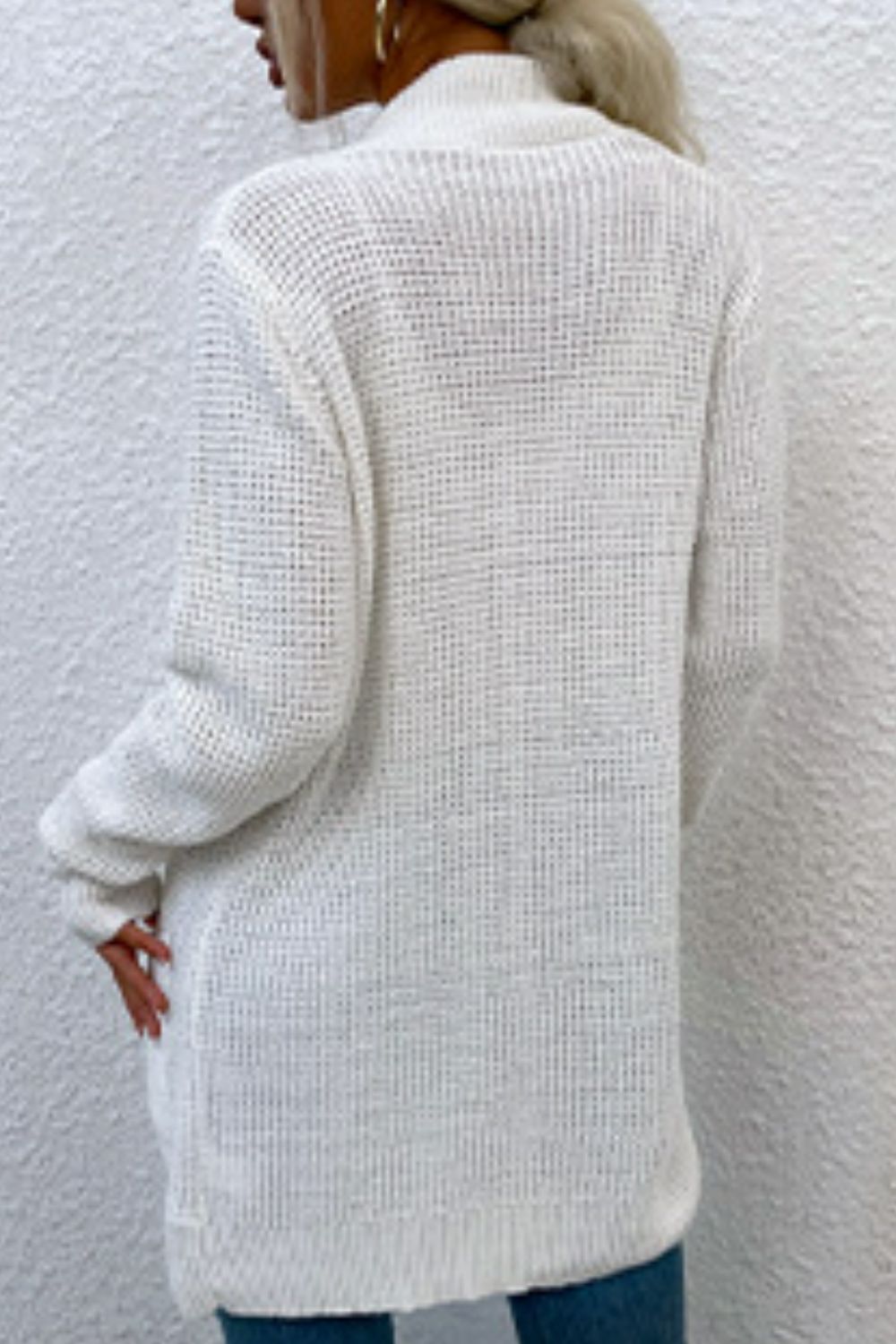 Open Front Rib-Knit Cardigan with Pockets - Sydney So Sweet