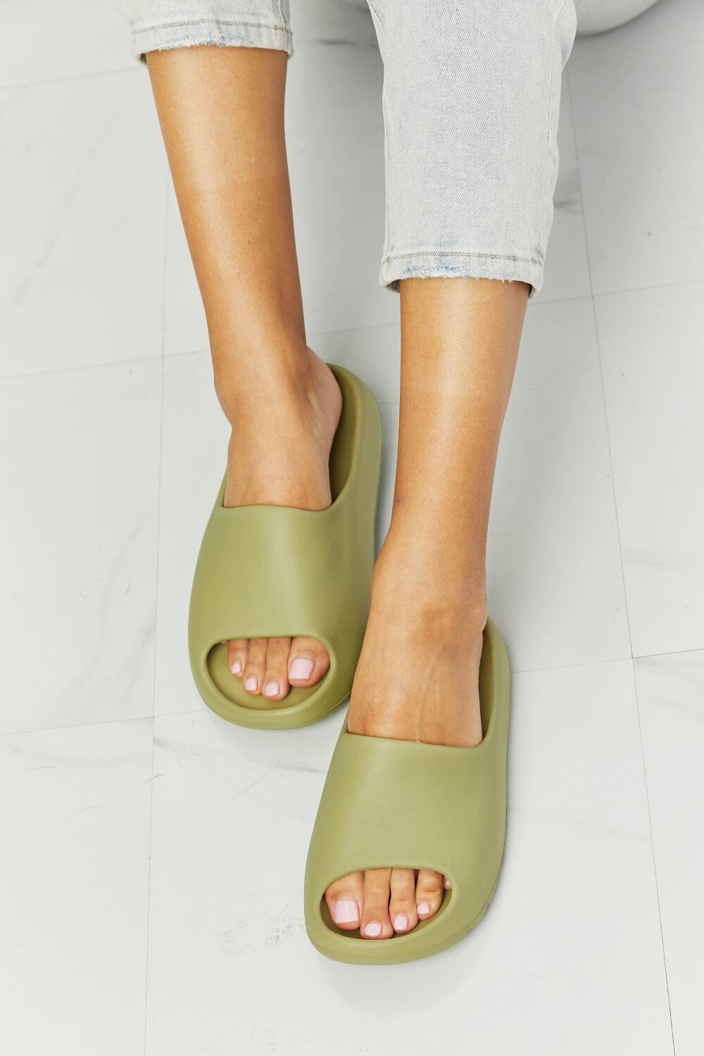 In My Comfort Zone Slides in Green - Sydney So Sweet