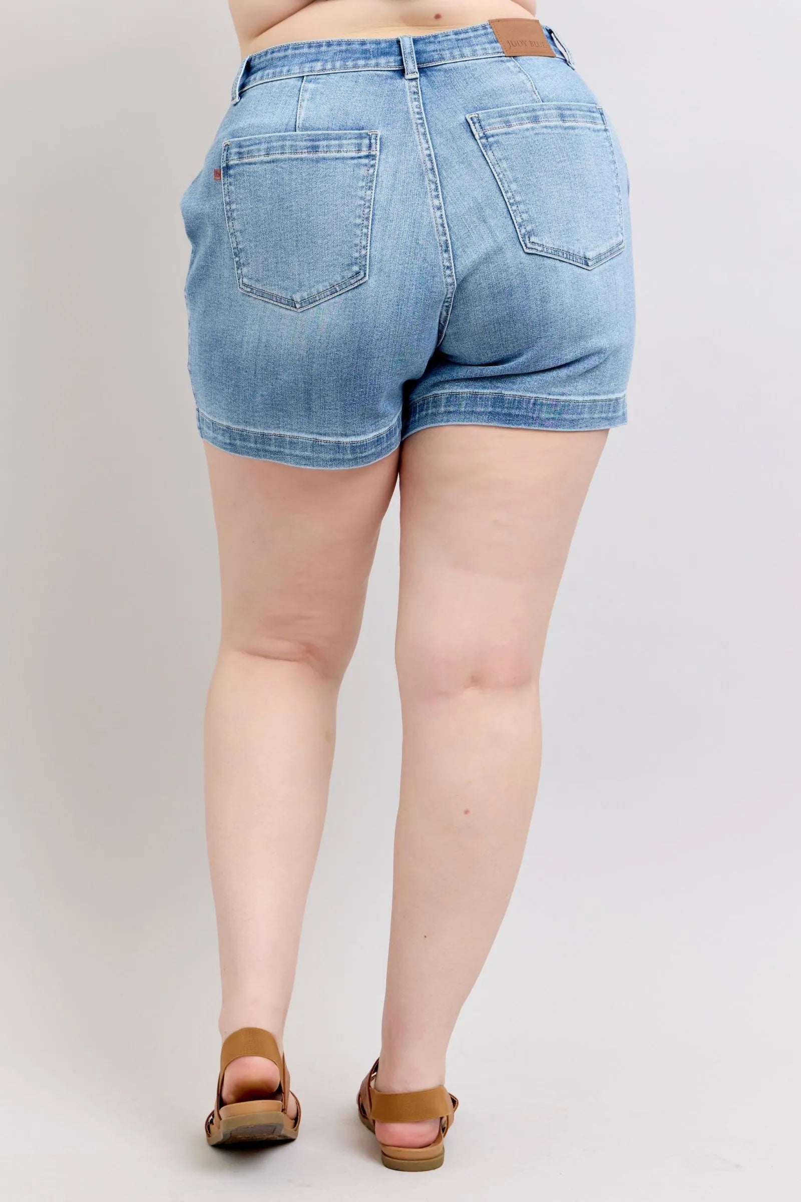 Judy Blue Plus Size High Rise Denim Shorts - Sydney So Sweet