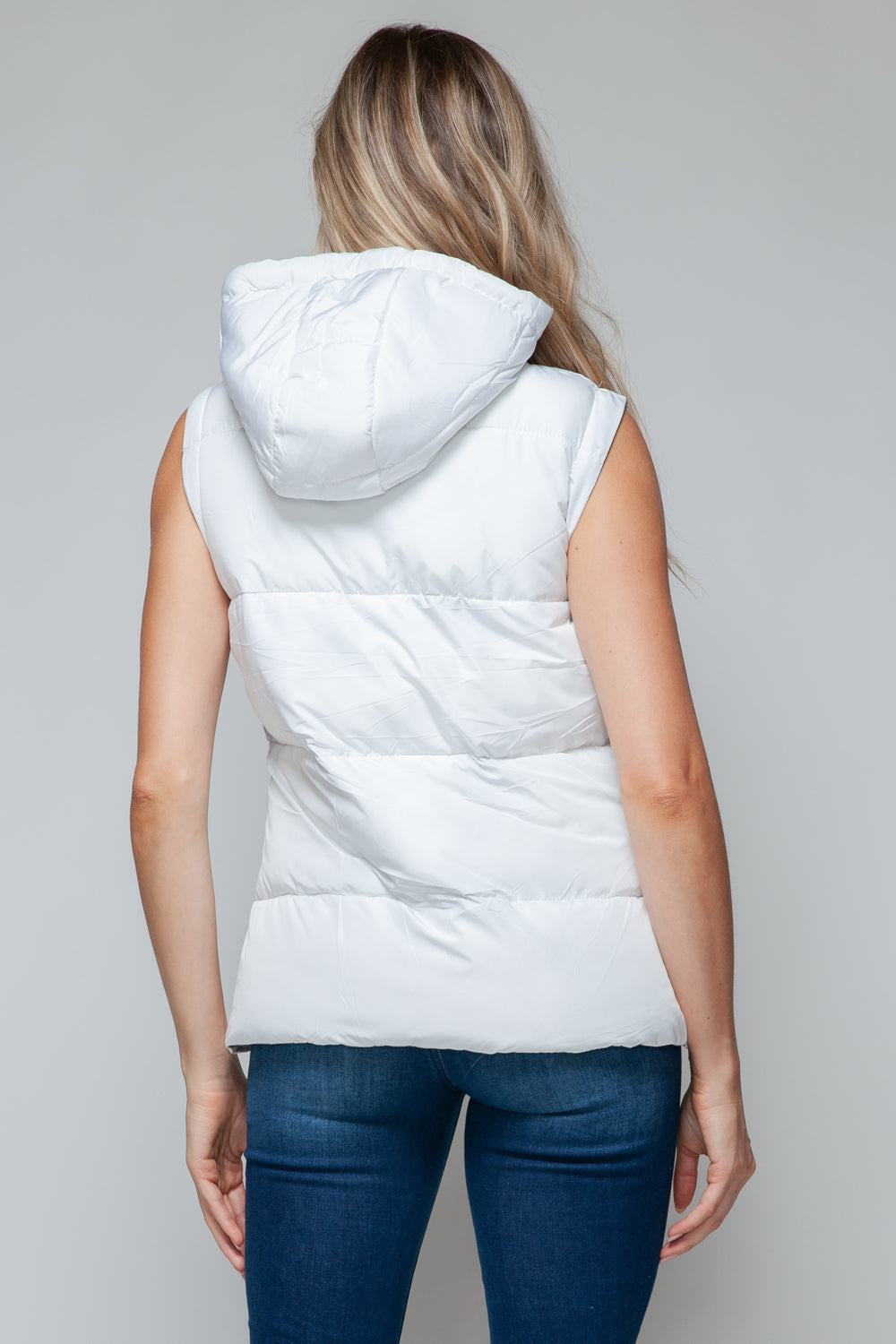 Snobbish Snap and Zip Closure Hooded Vest - Sydney So Sweet