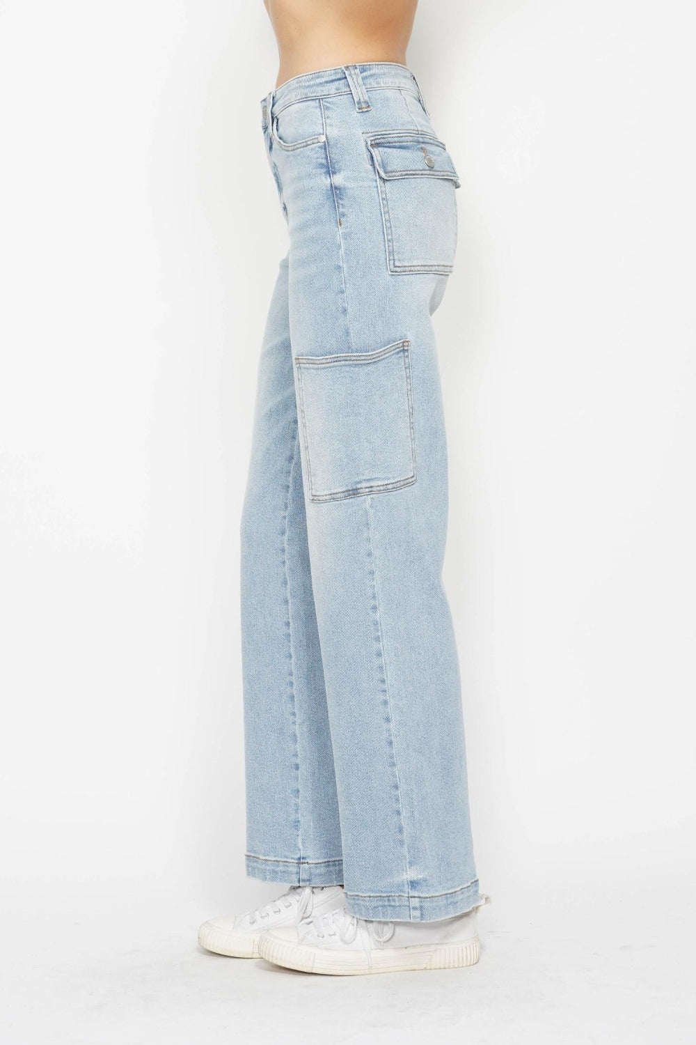 Judy Blue Full Size High Waist Straight Cargo Jeans - Sydney So Sweet