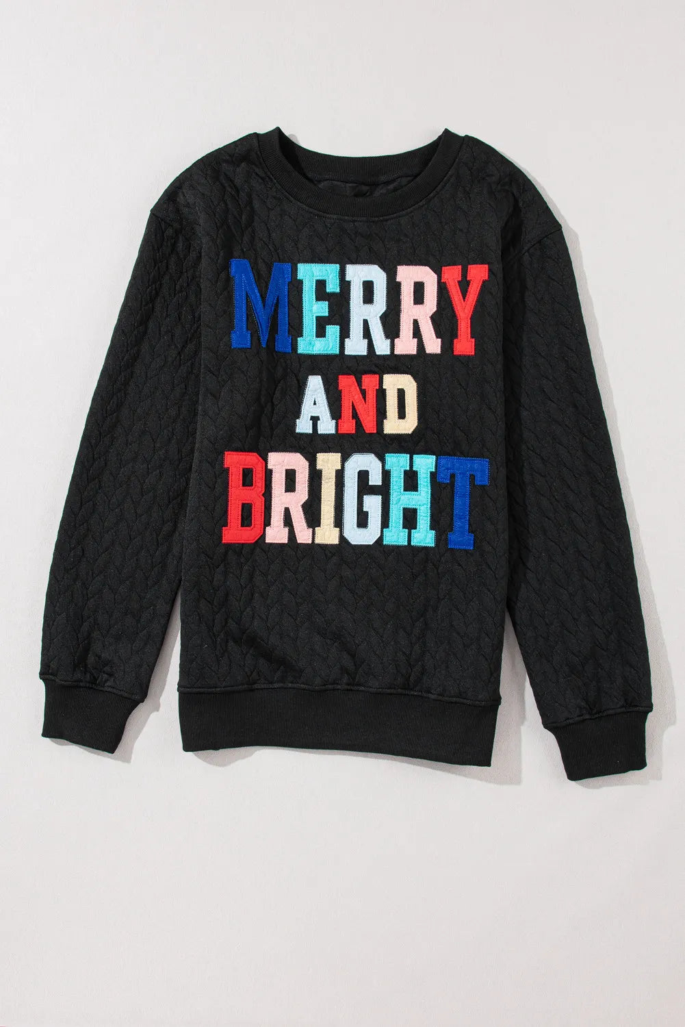 MERRY AND BRIGHT Cable Knit Pullover Sweatshirt - Sydney So Sweet