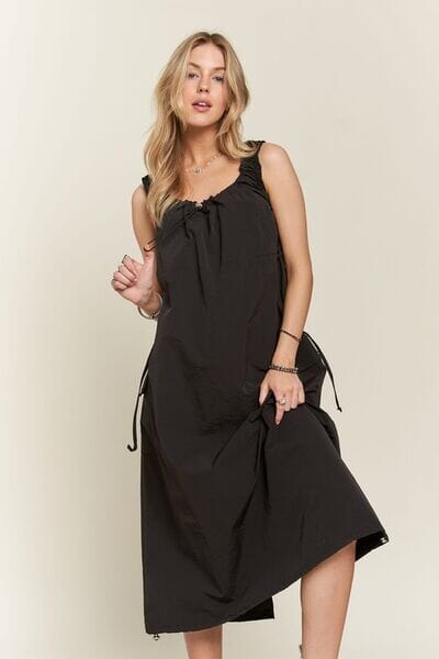 ADORA Drawstring Slit Back Cargo Dress - Sydney So Sweet