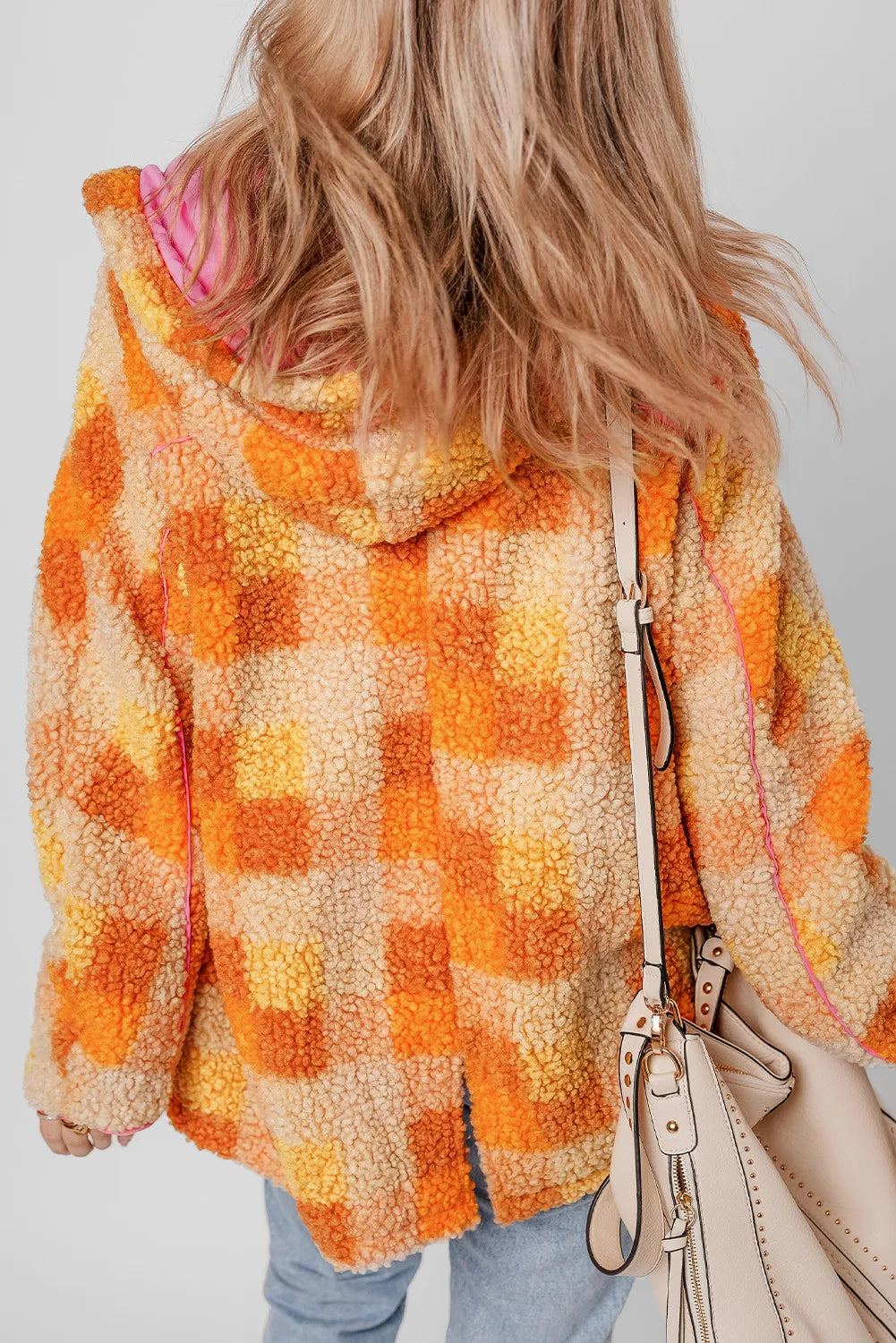 Plaid Long Sleeve Hooded Jacket - Sydney So Sweet