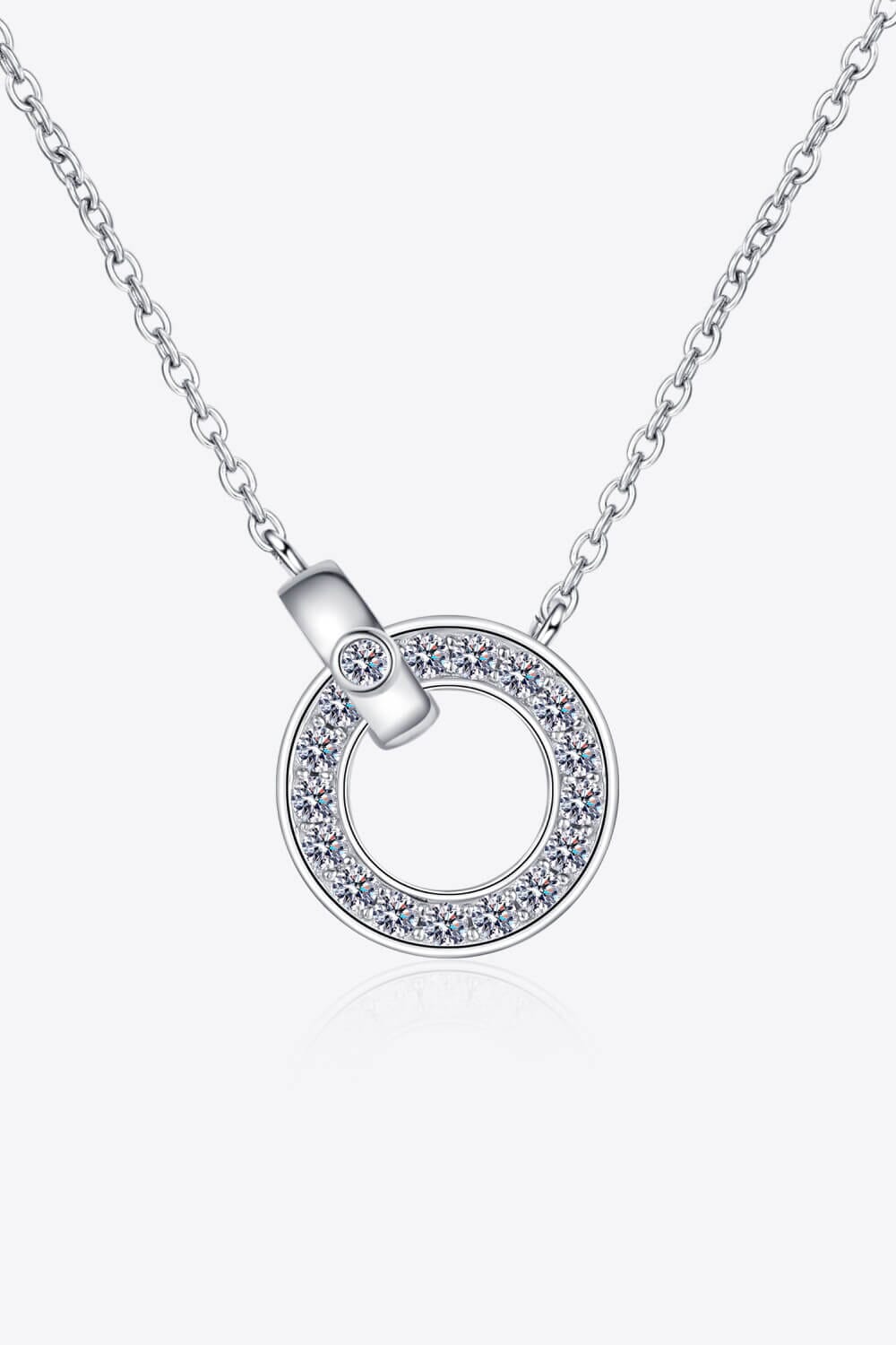 Moissanite Pendant Rhodium-Plated Necklace - Sydney So Sweet