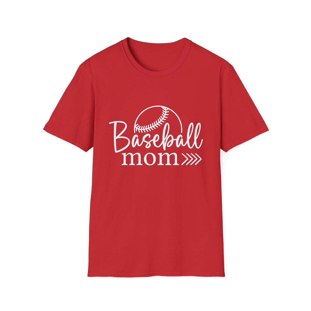 Baseball Mom Classic Graphic T-Shirt Cute Sports Mom Tee (12 Team Colors)