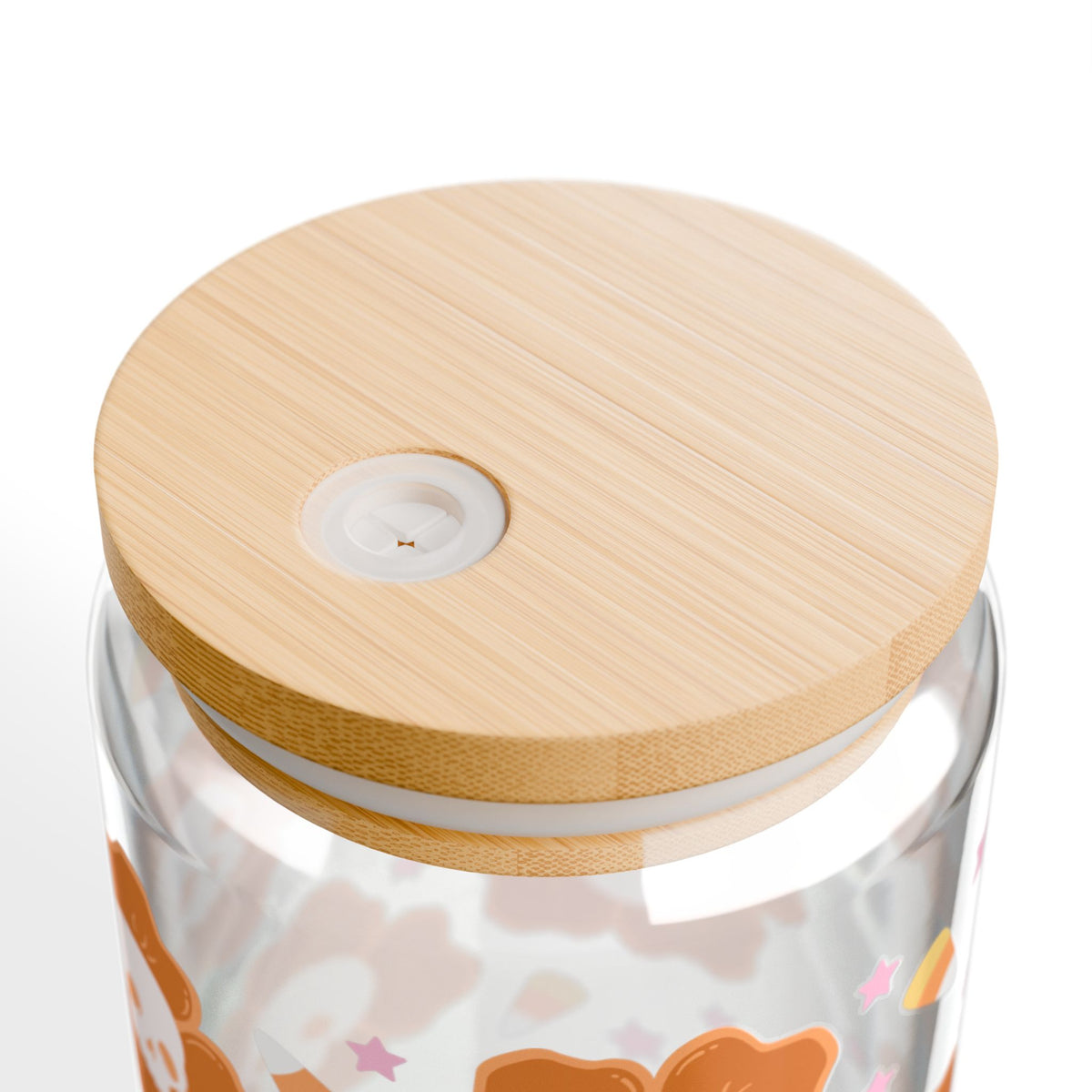Spooky Skull Floral Halloween Sipper Glass 16oz Reusable Drink Jar with Lid & Straw